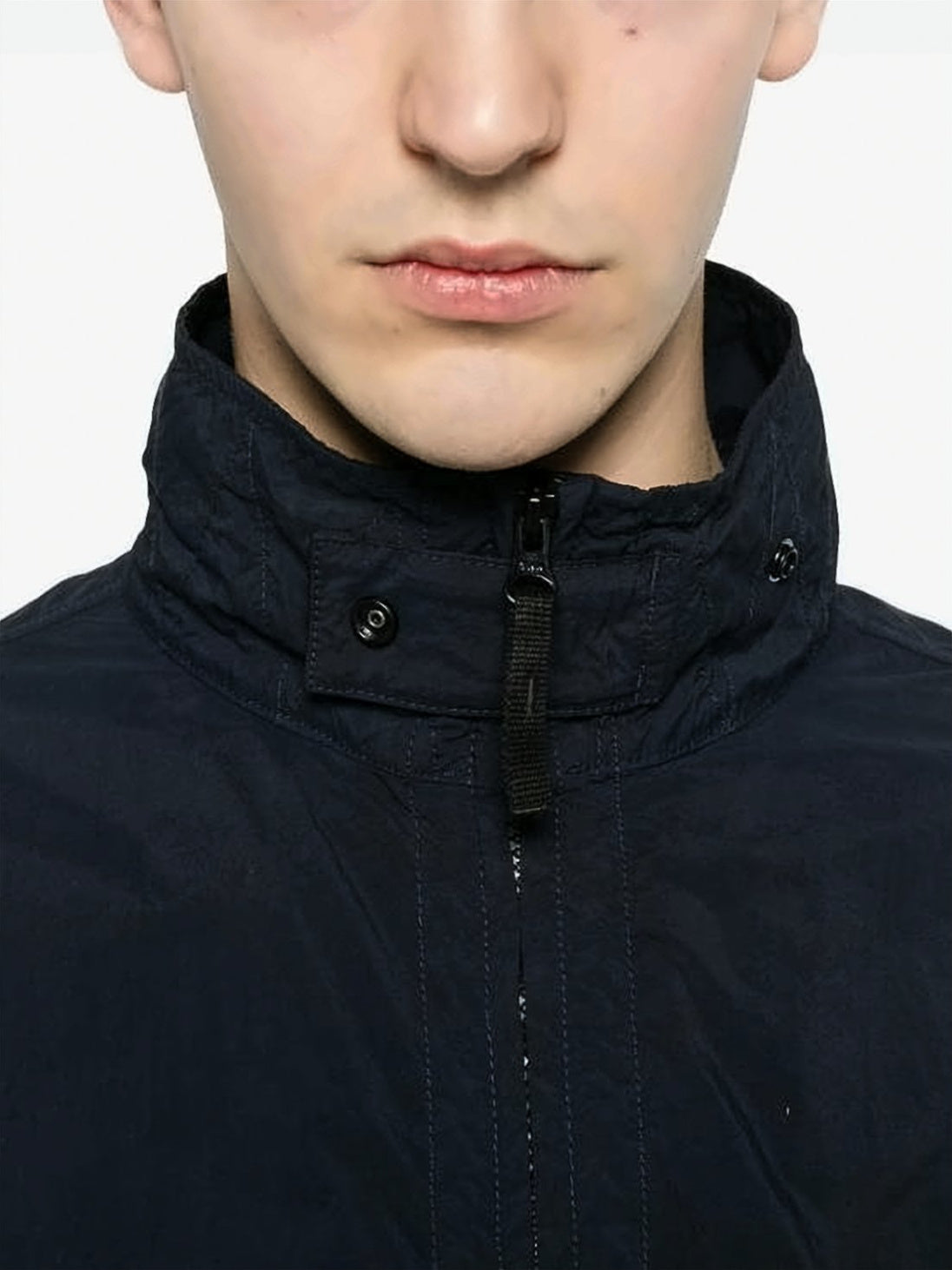 Structured High Collar Black Jacket