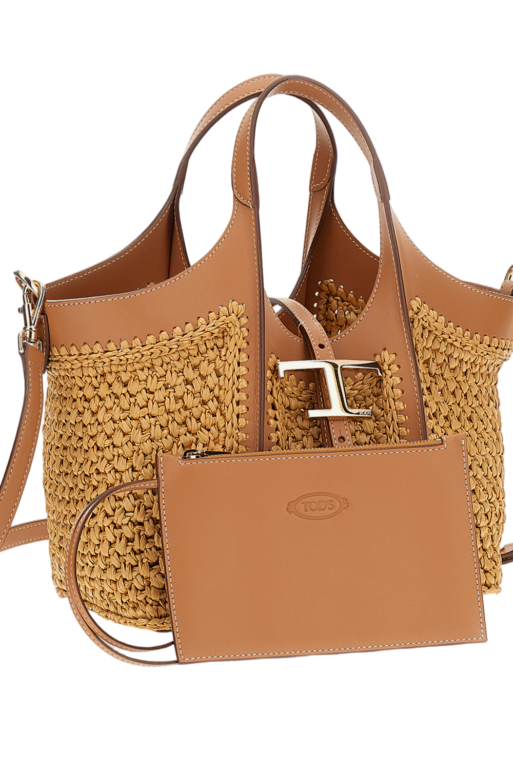 Mini Shopping Bag with Calfskin