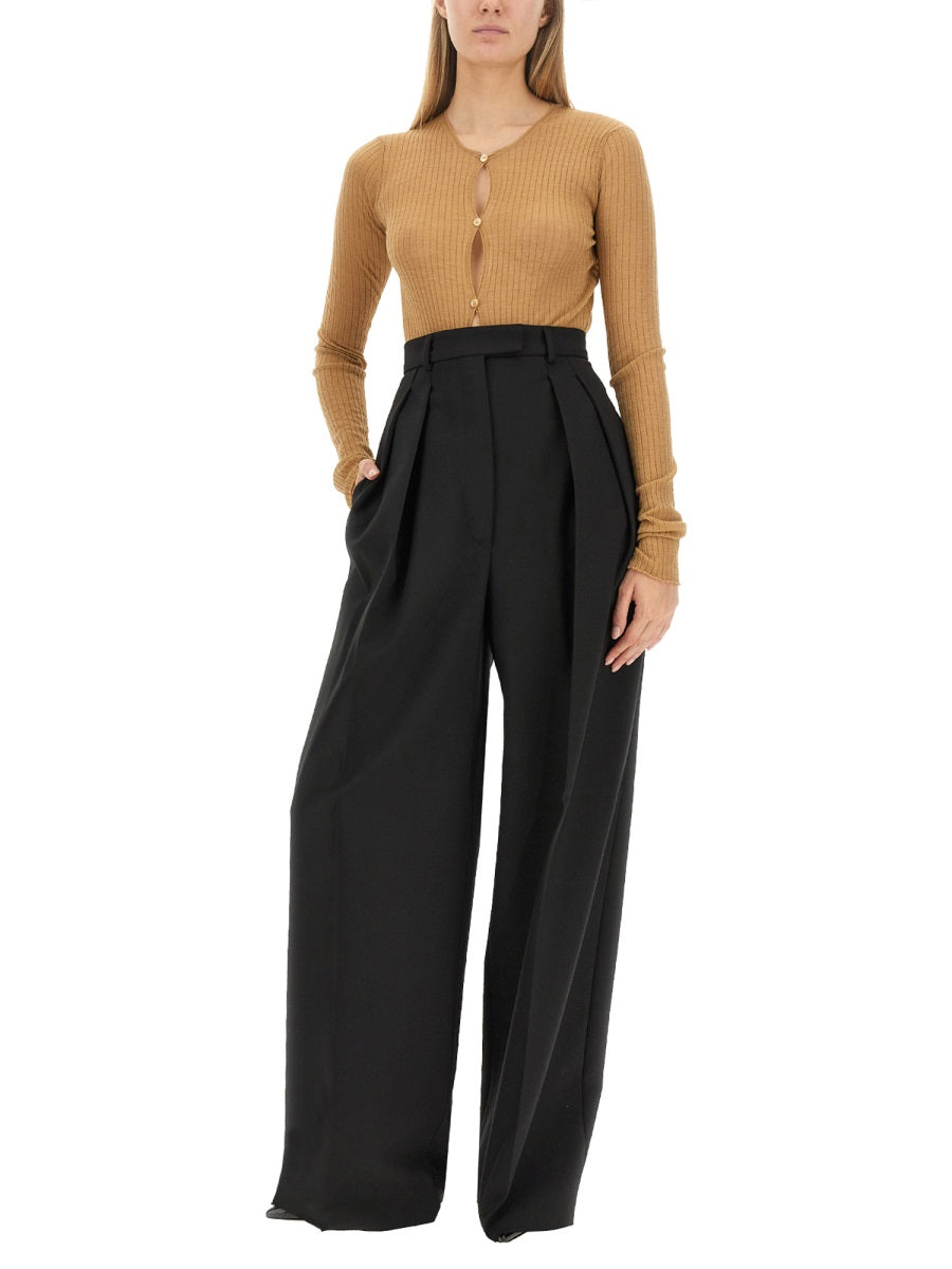 Ribbed Slim Fit Bodysuit With Button Closure
