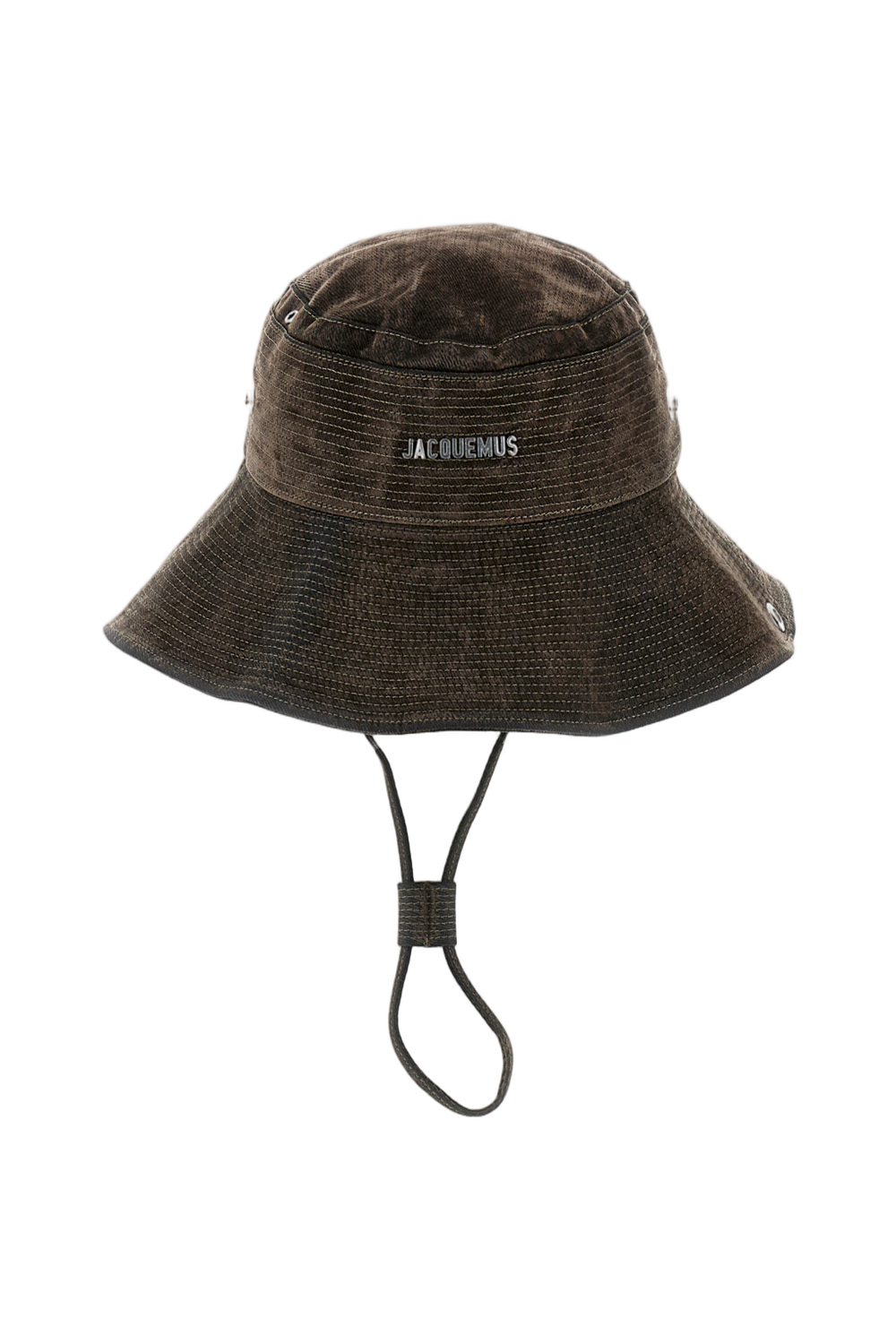 Brown Le Bob De-Nimes Cotton Velvet Bucket Hat