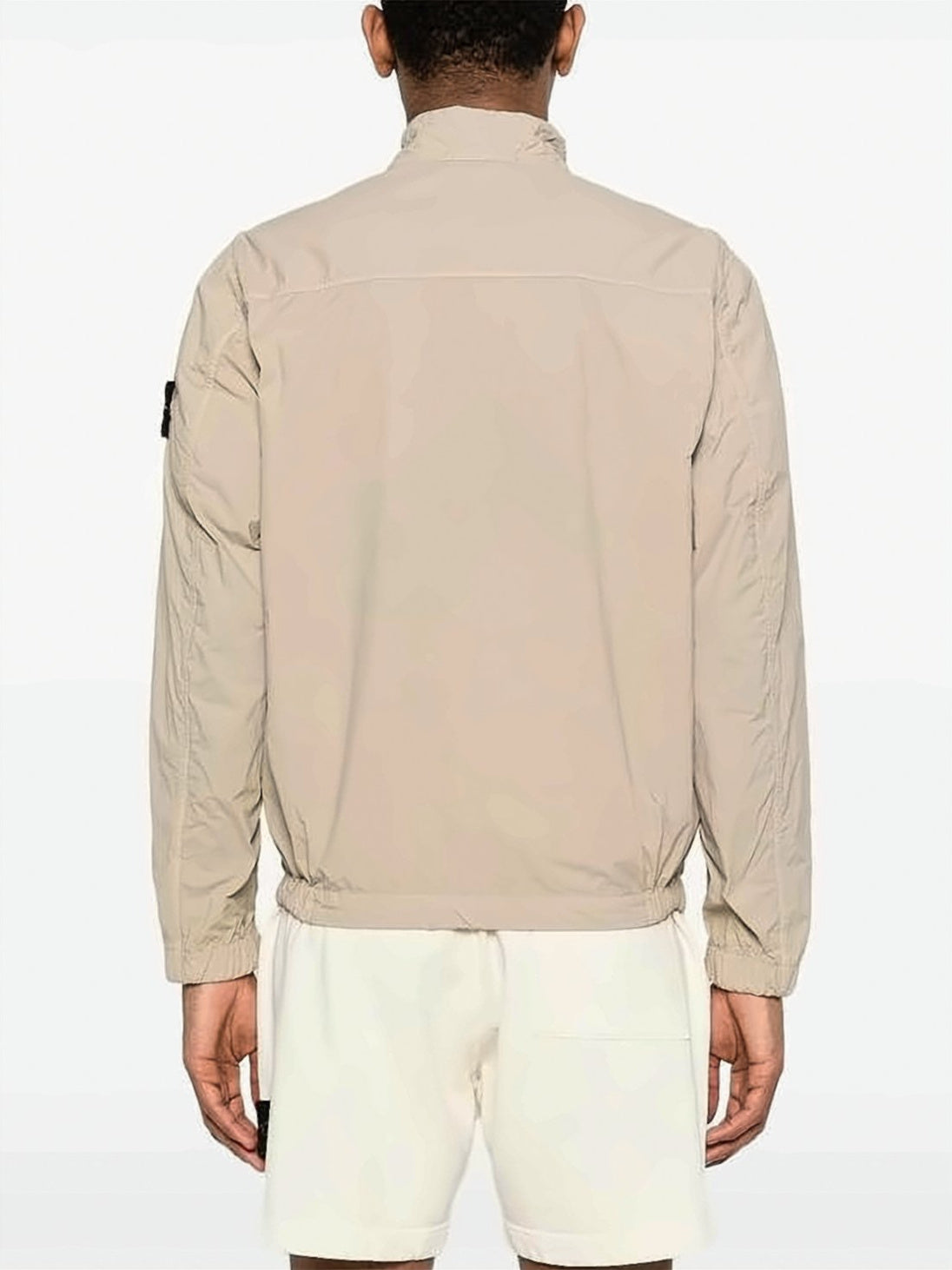 Nylon Smarilia-Tc Stand Collar Jacket With Snap Button Closure