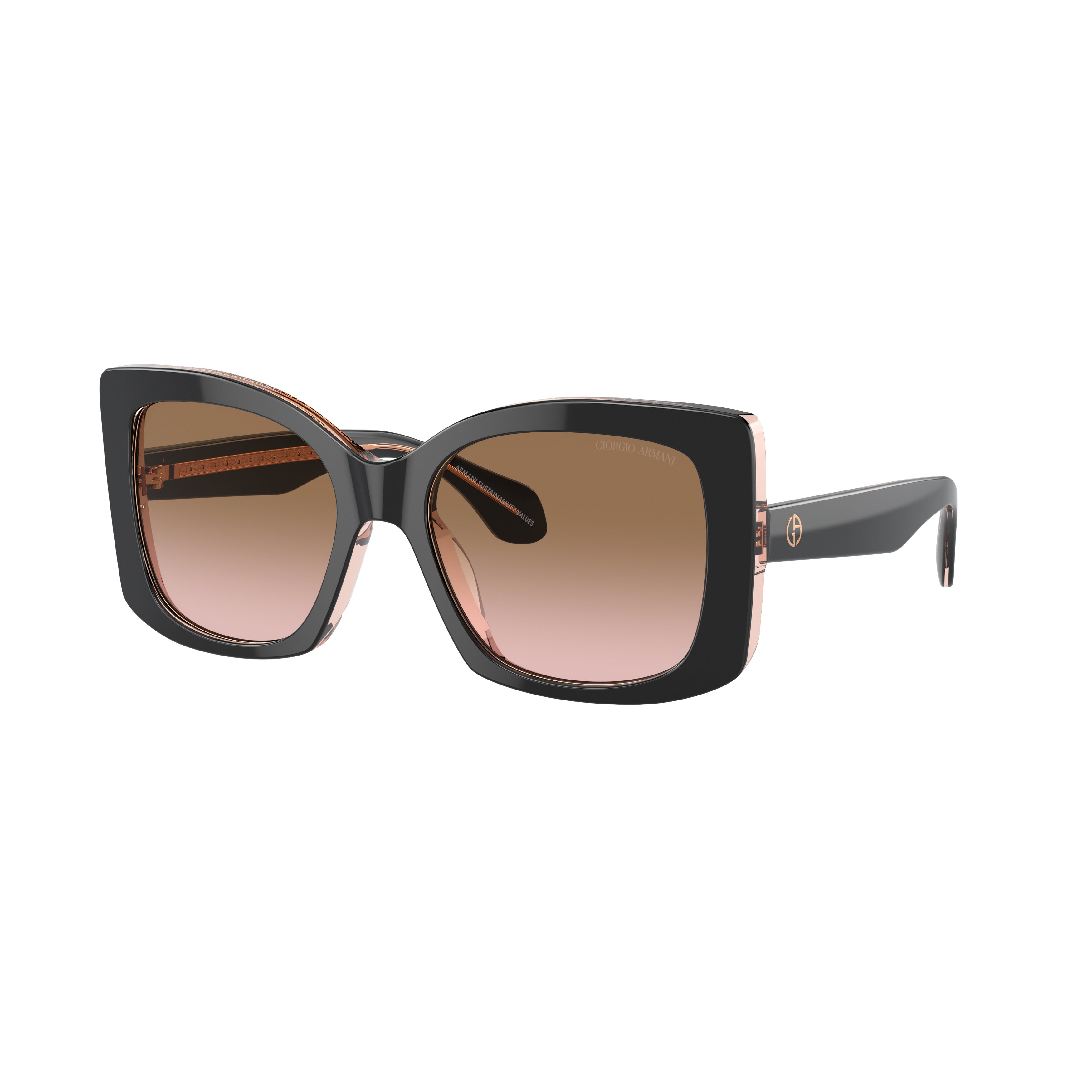 0ar8208u Oversized Square Acetate Sunglasses with Gradient Lenses