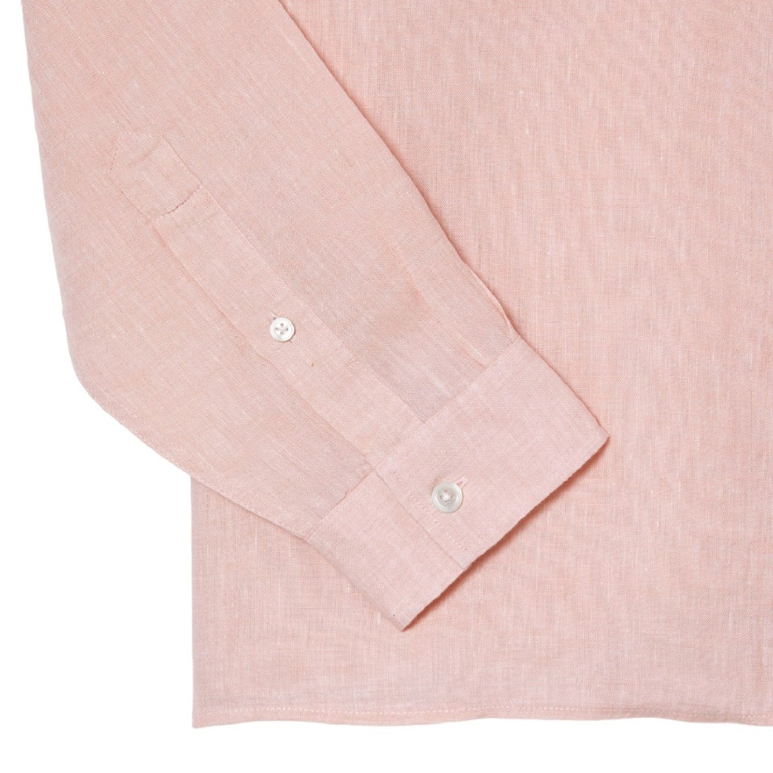 Pink Linen Shirt with Straight Cut Collar