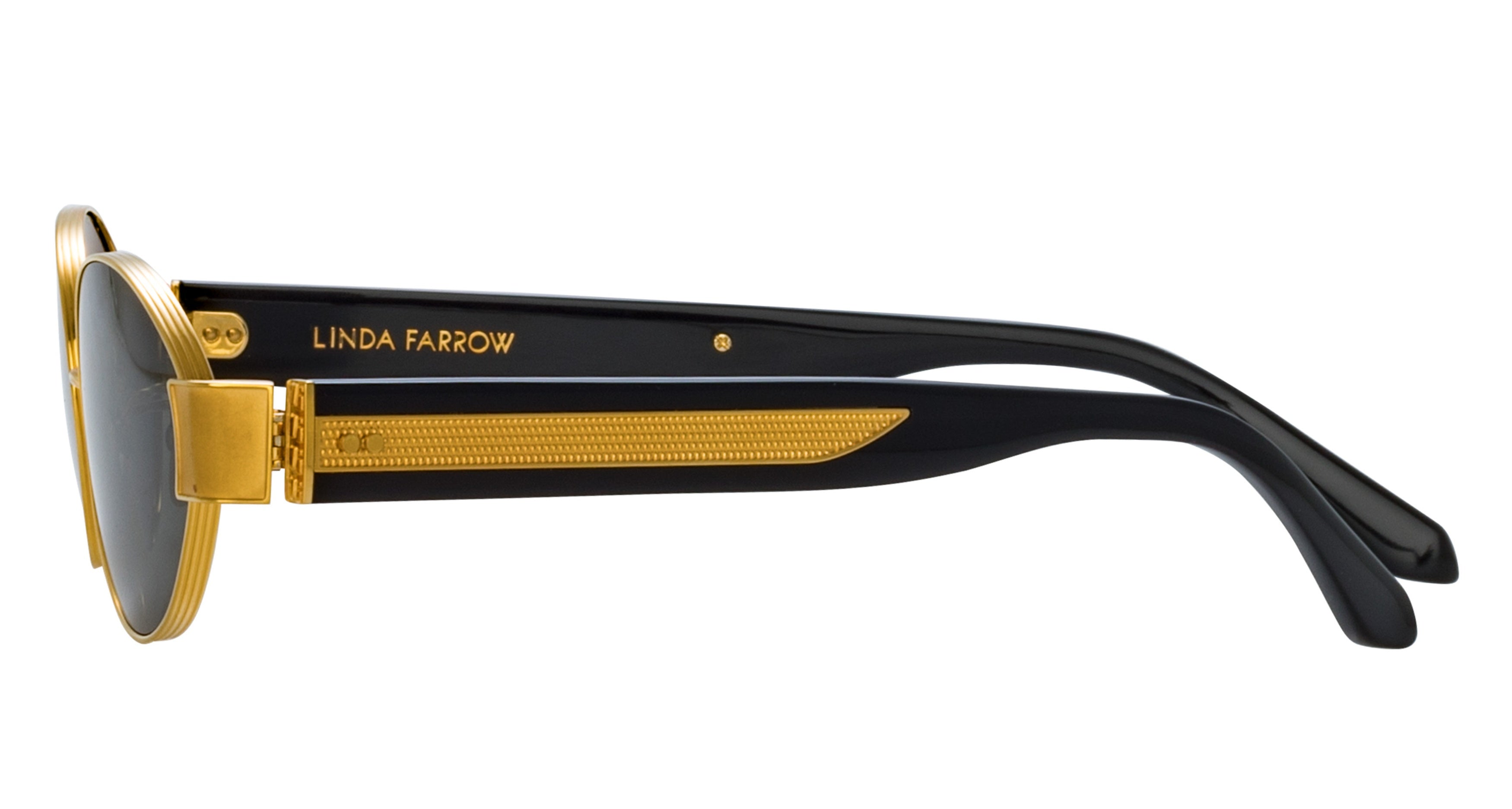 Lfl Round Lens Sunglasses with Gold Frame