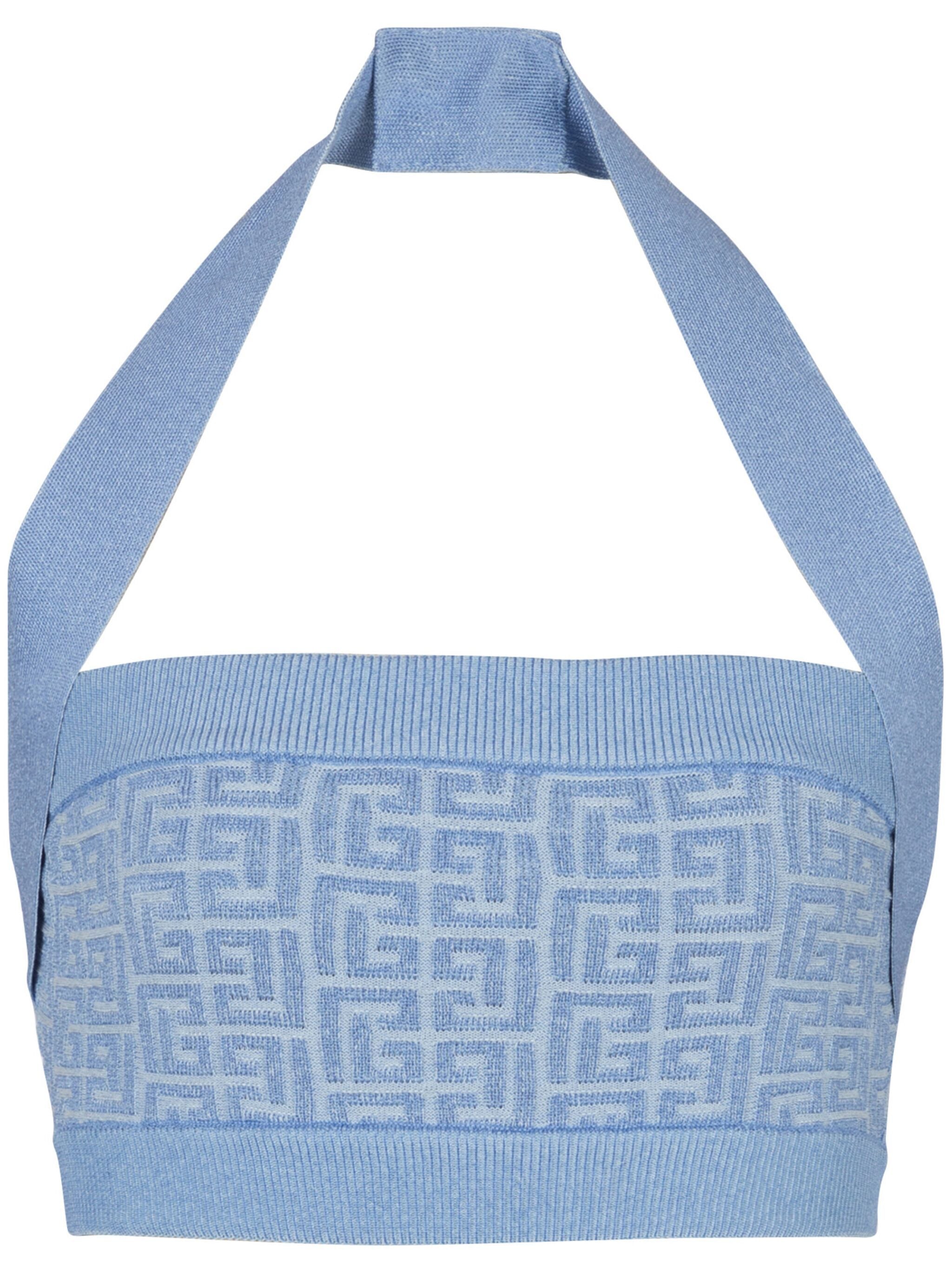 Blue Bra Top PB Monogram Top