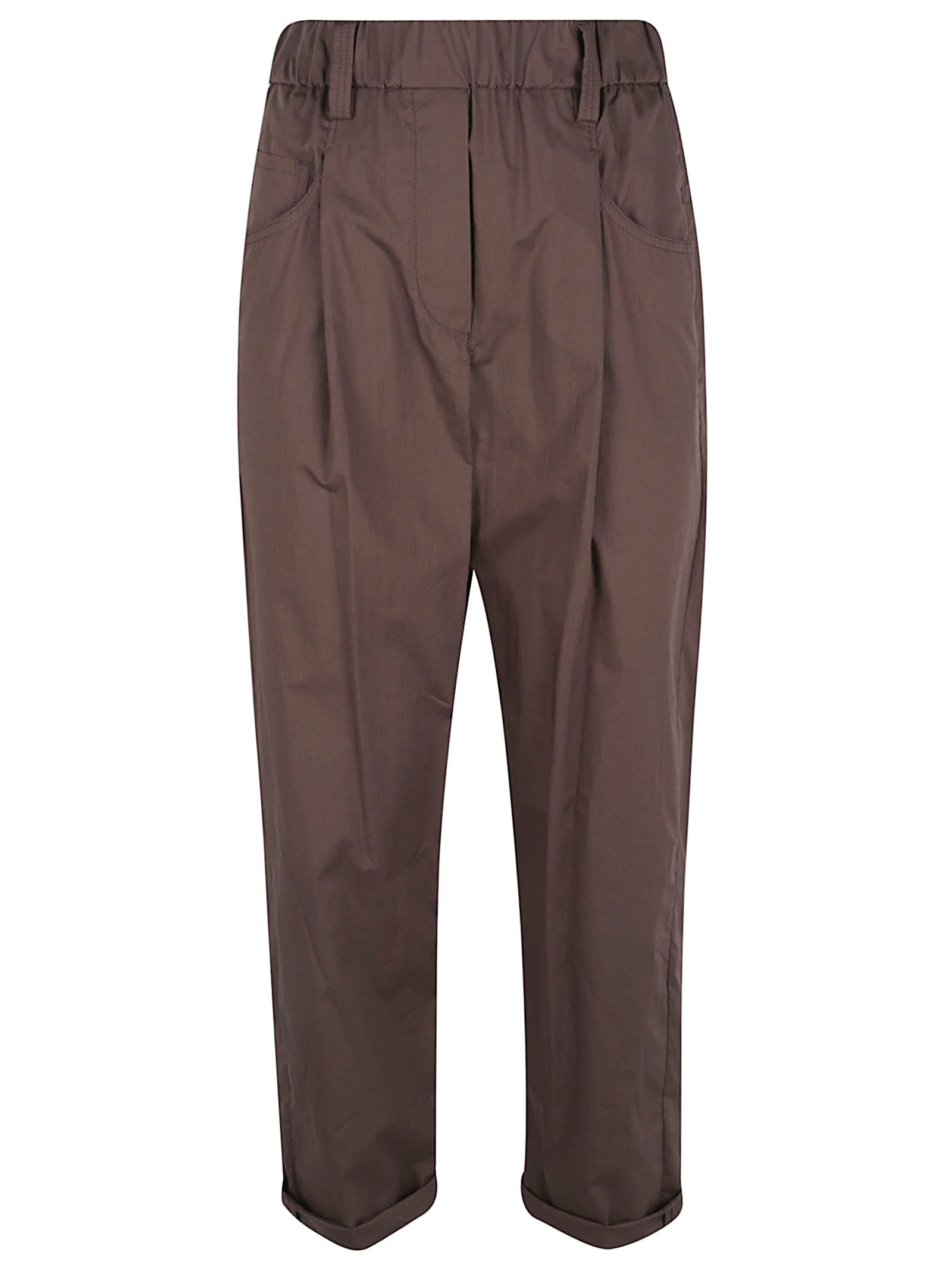 Lightweight Poplin Trousers with Five-Pocket Style