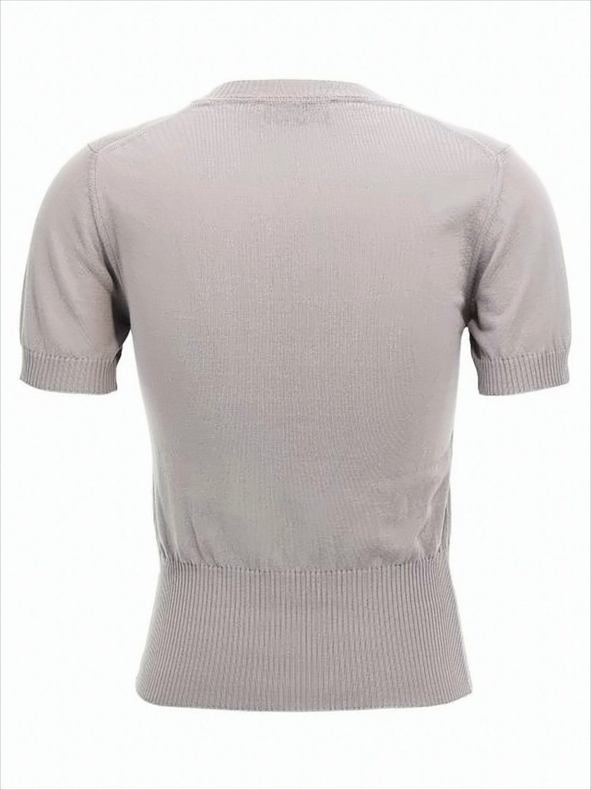 Fitted Knit Sweater with Classic Argyle Pattern