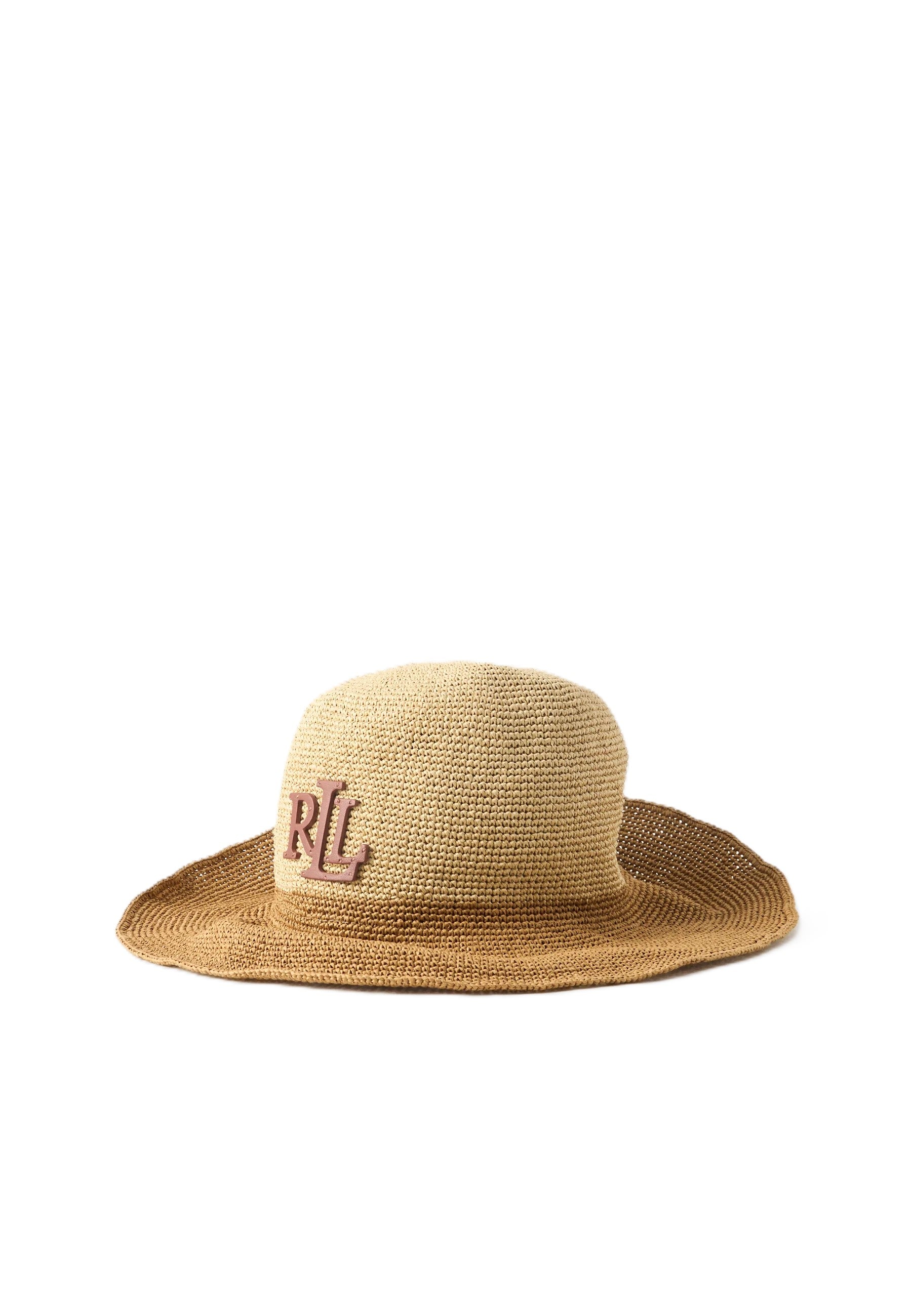 Woven Two-Tone Wide-Brimmed Hat with Textured Braiding