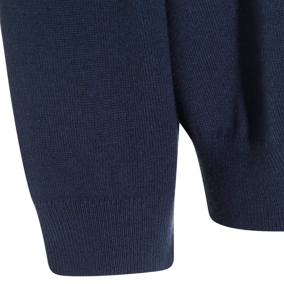 Deep Navy Blue Sweater with Contrast Collar