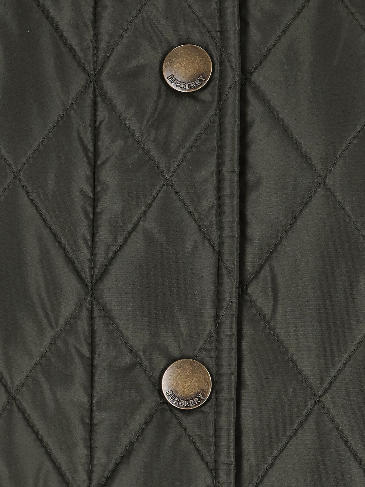Quilted Green Burberry Car Coat