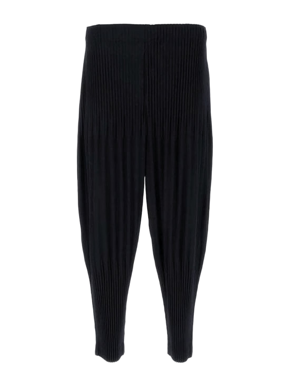 Pleated Tapered Jogger Pants with Elastic Waistband