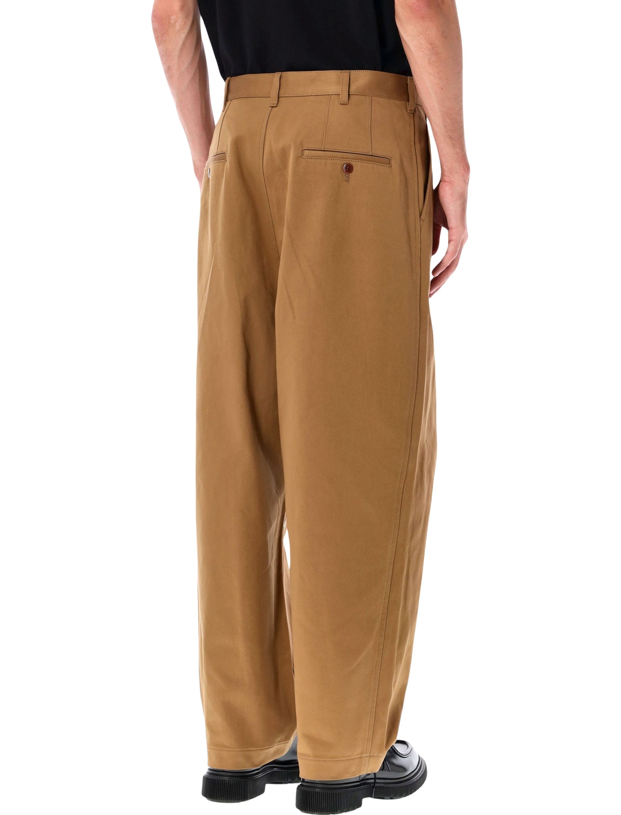 Wide-Leg Cotton Trousers