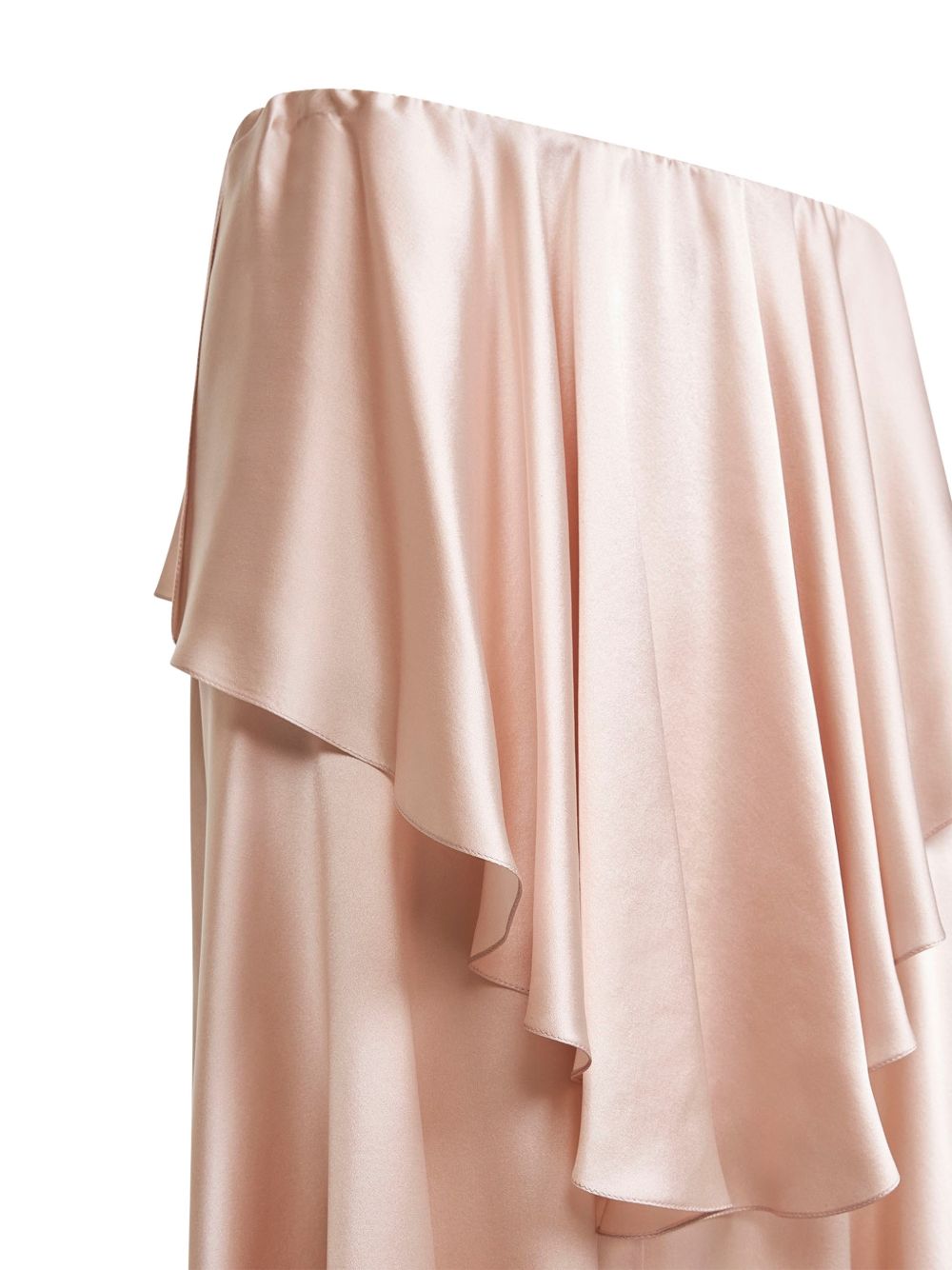 Silk Skirt With Draped Waist Overlay