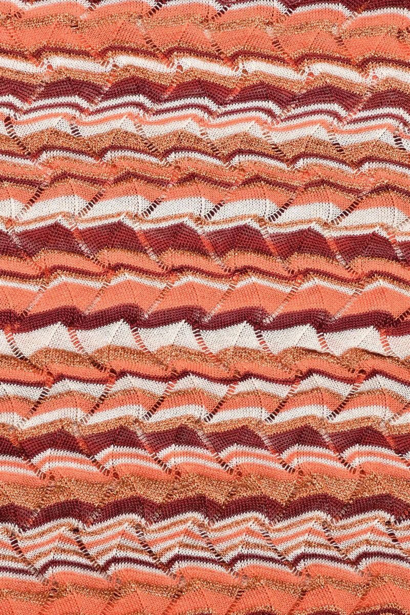 Cotton Viscose Polyamide Scarf - Orange