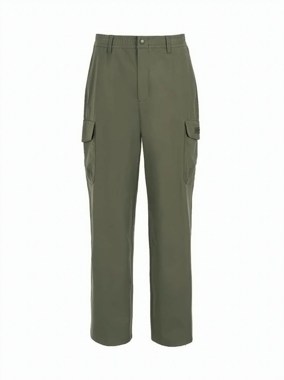 Mid-Rise Green Cargo Pants