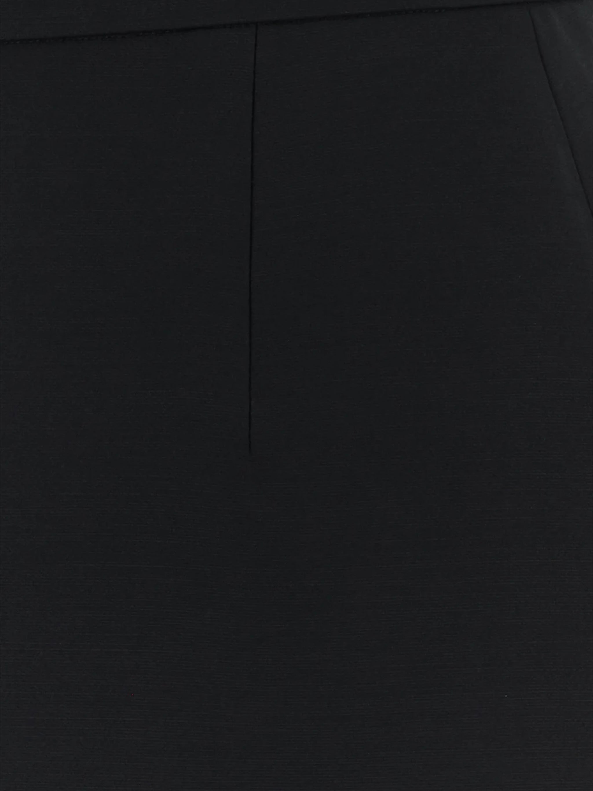 Black Structured A-line Cotton Mini Skirt