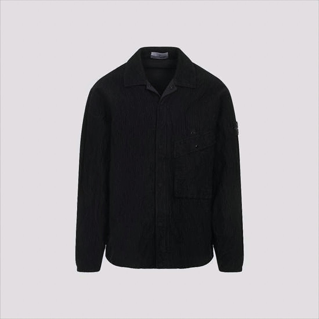 Textured Black Casual Jacket