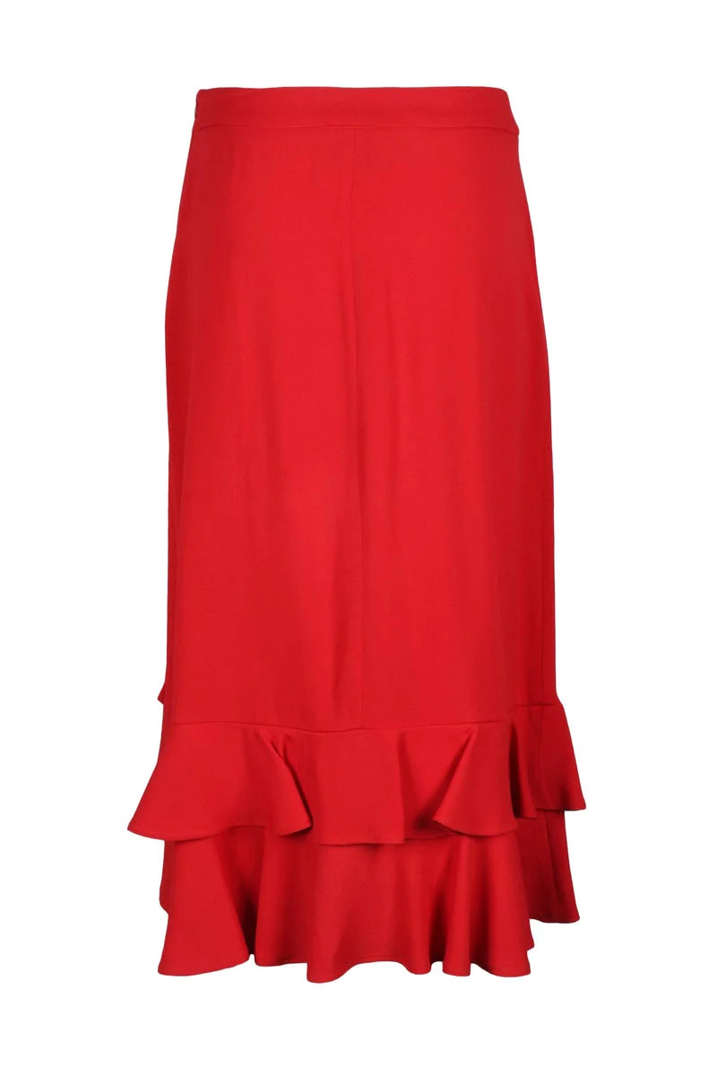 Acetate Viscose Skirt - Red