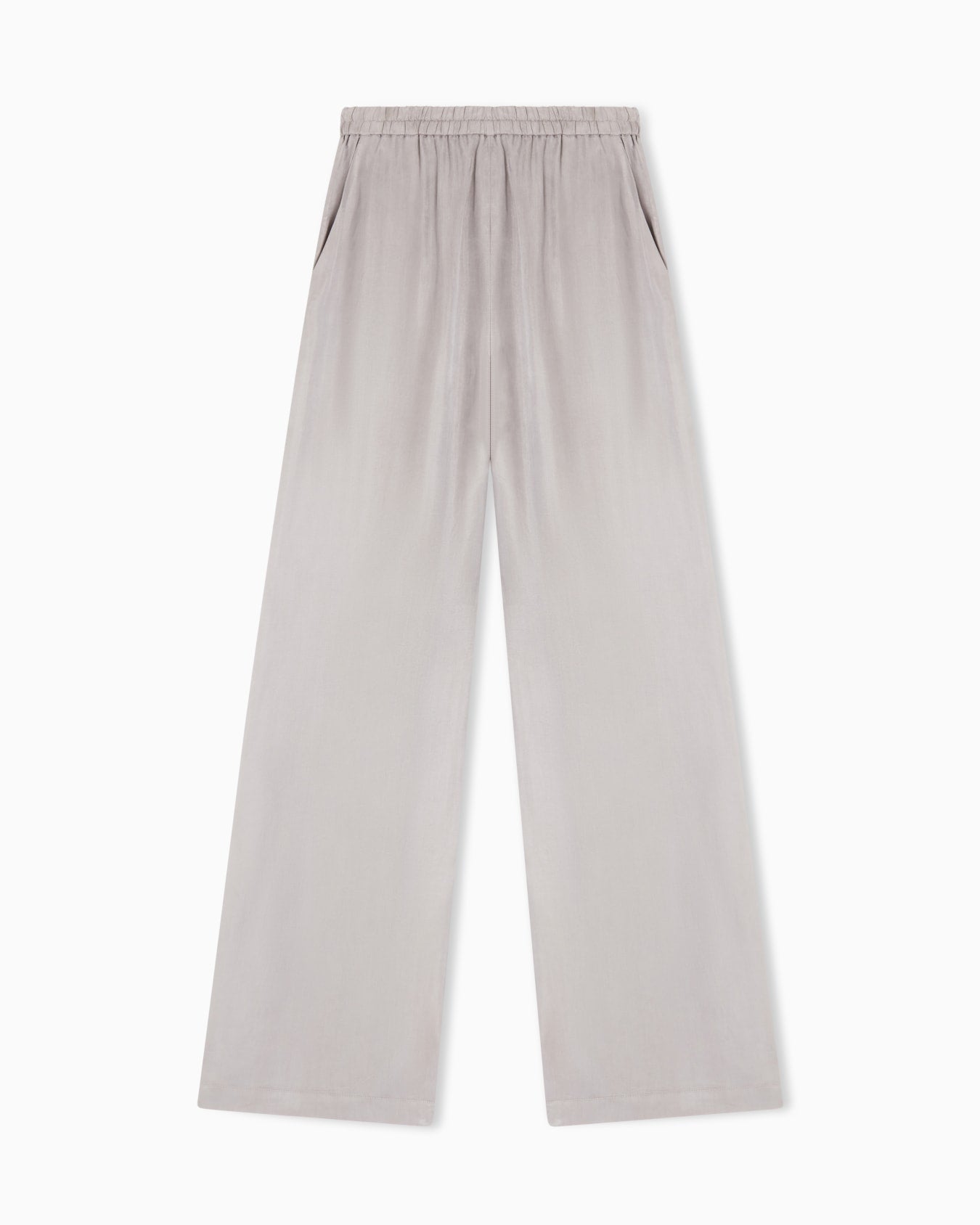 Washed Fluid Lyocell Elastic Trousers