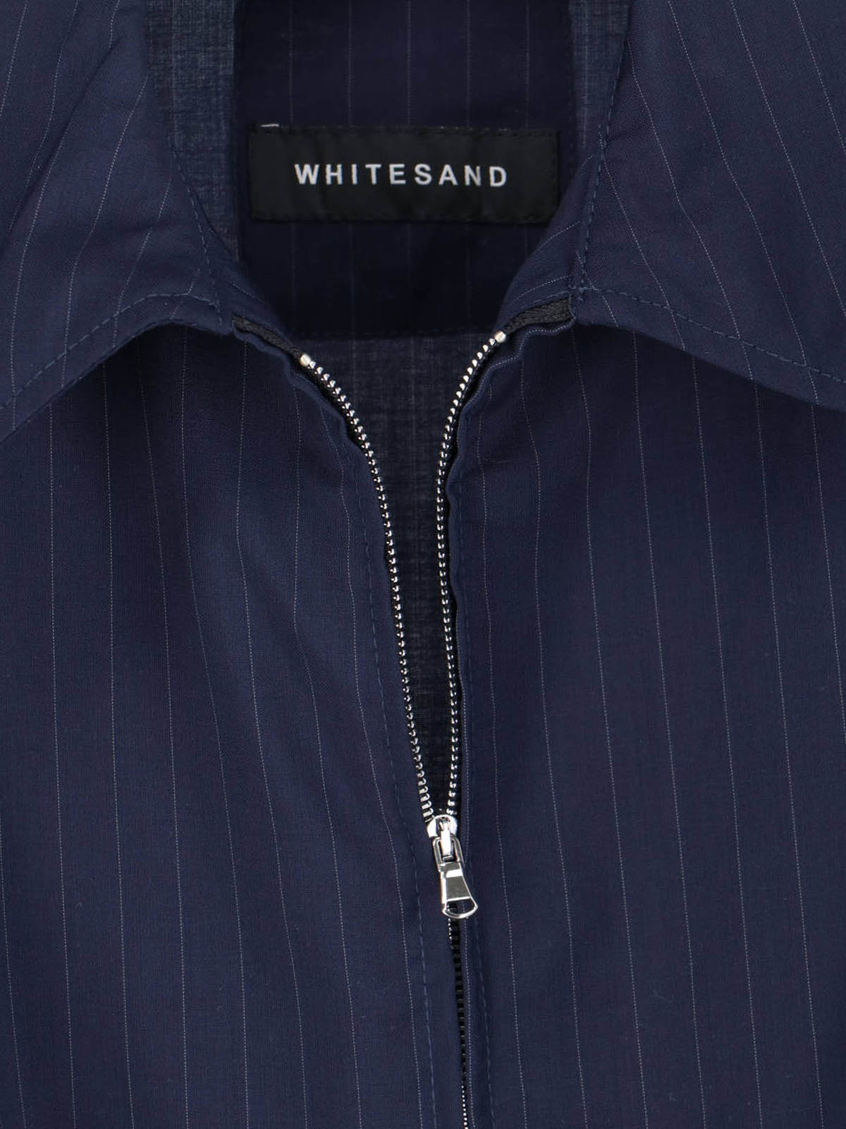 Blue Pinstripe Virgin Wool Blend Jacket