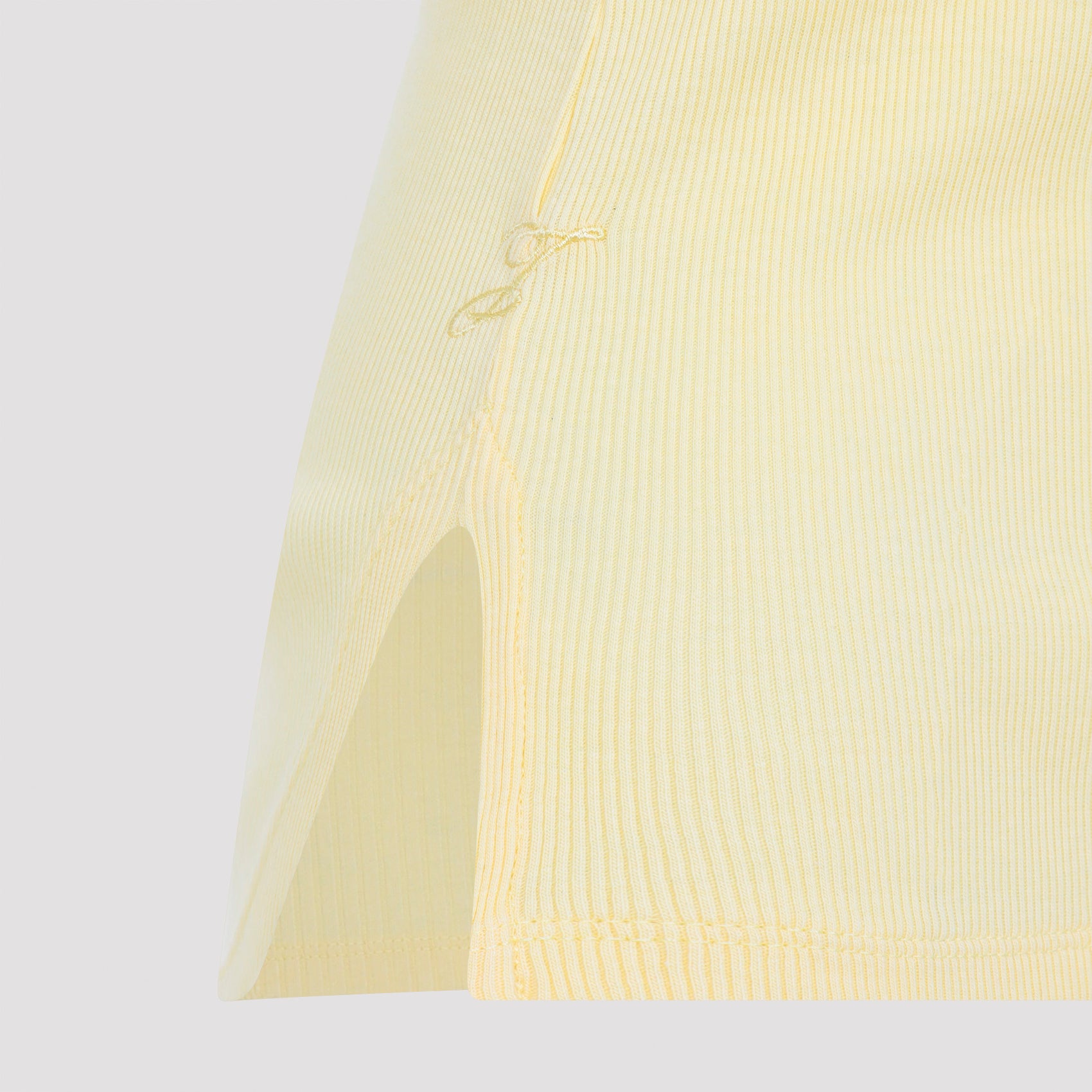 Ribbed Sleeveless Tank Top In Fiery Citrus Hues