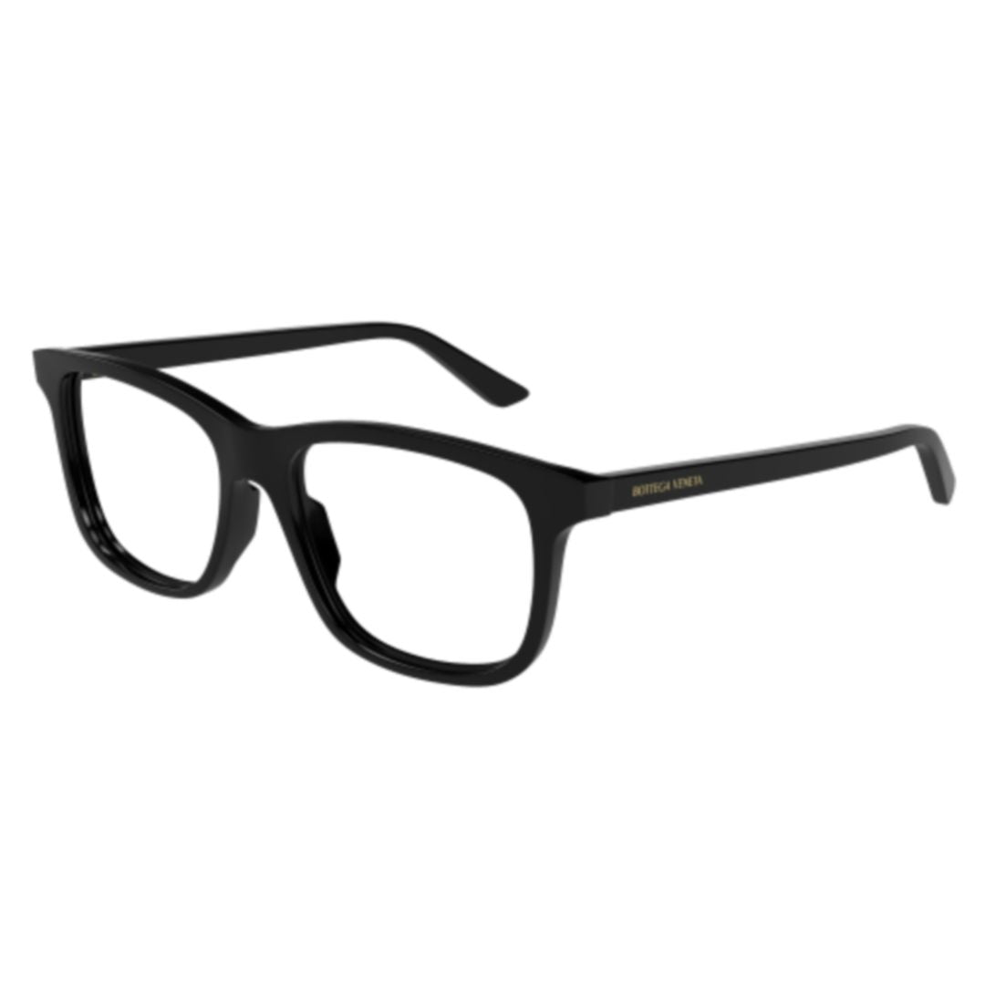 Rectangular Black Eyeglasses with Recycled Acetate Frame