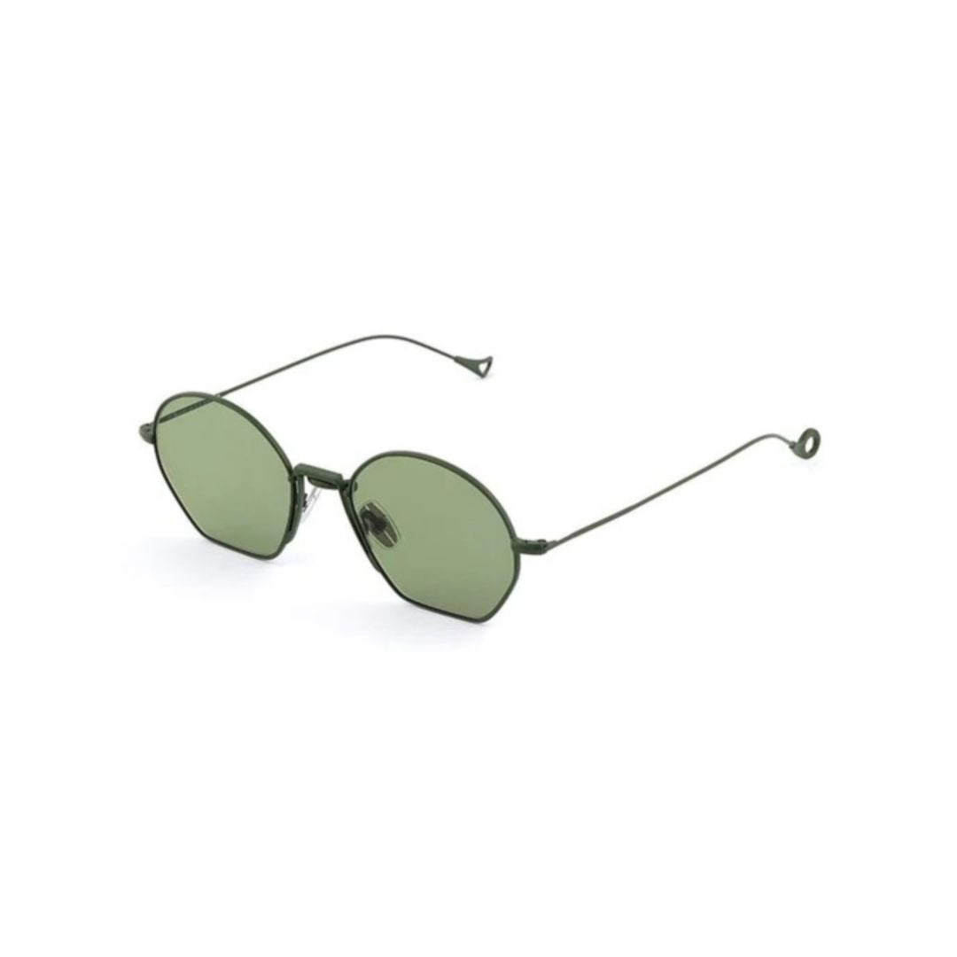 Royale C.27-64 Geometric Frame Sunglasses with Muted Green Lenses
