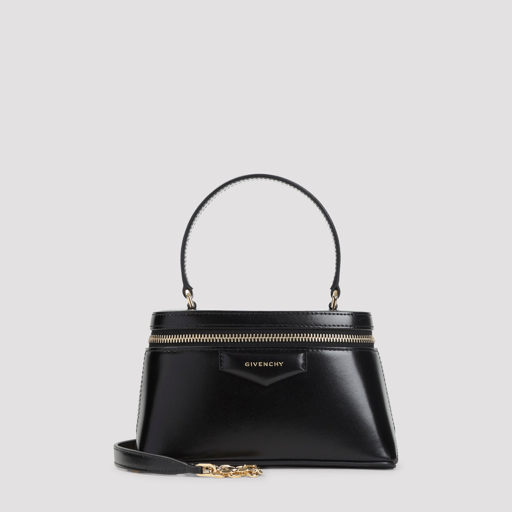 Trapezoidal Structure Handbag in Smooth Calf Leather