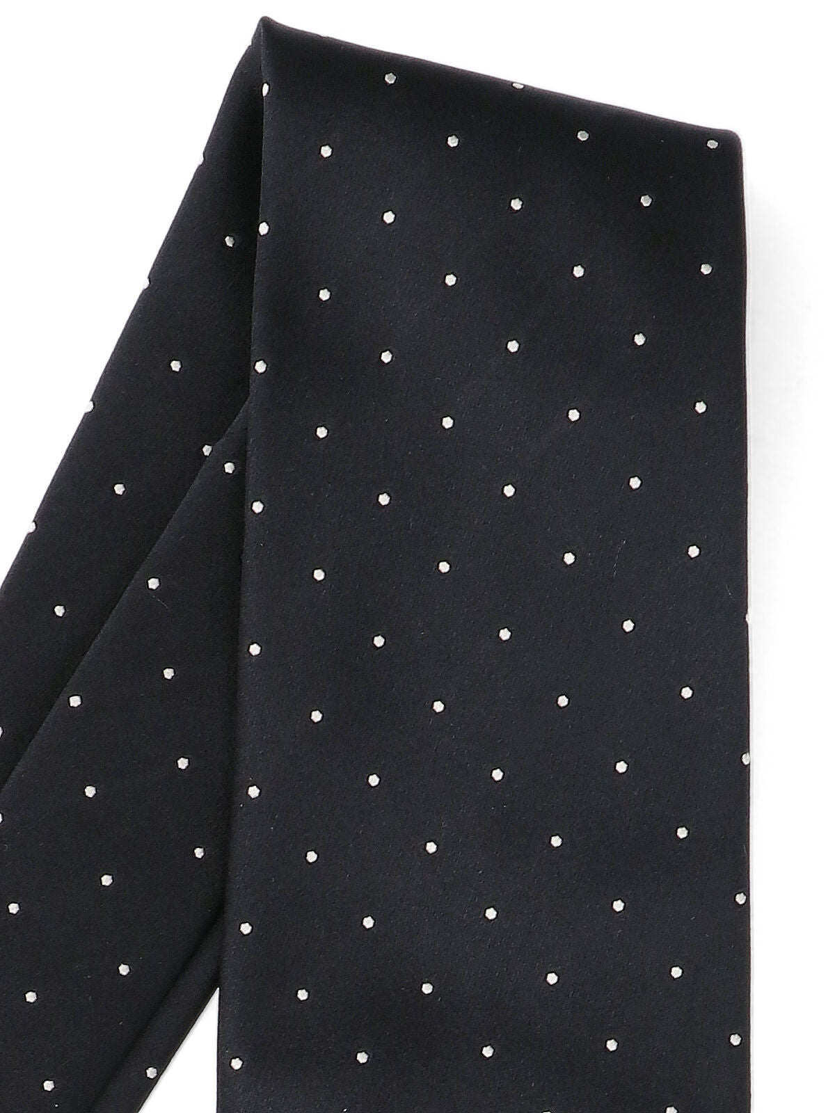 Polka Dot Tie, In Black Mulberry Silk