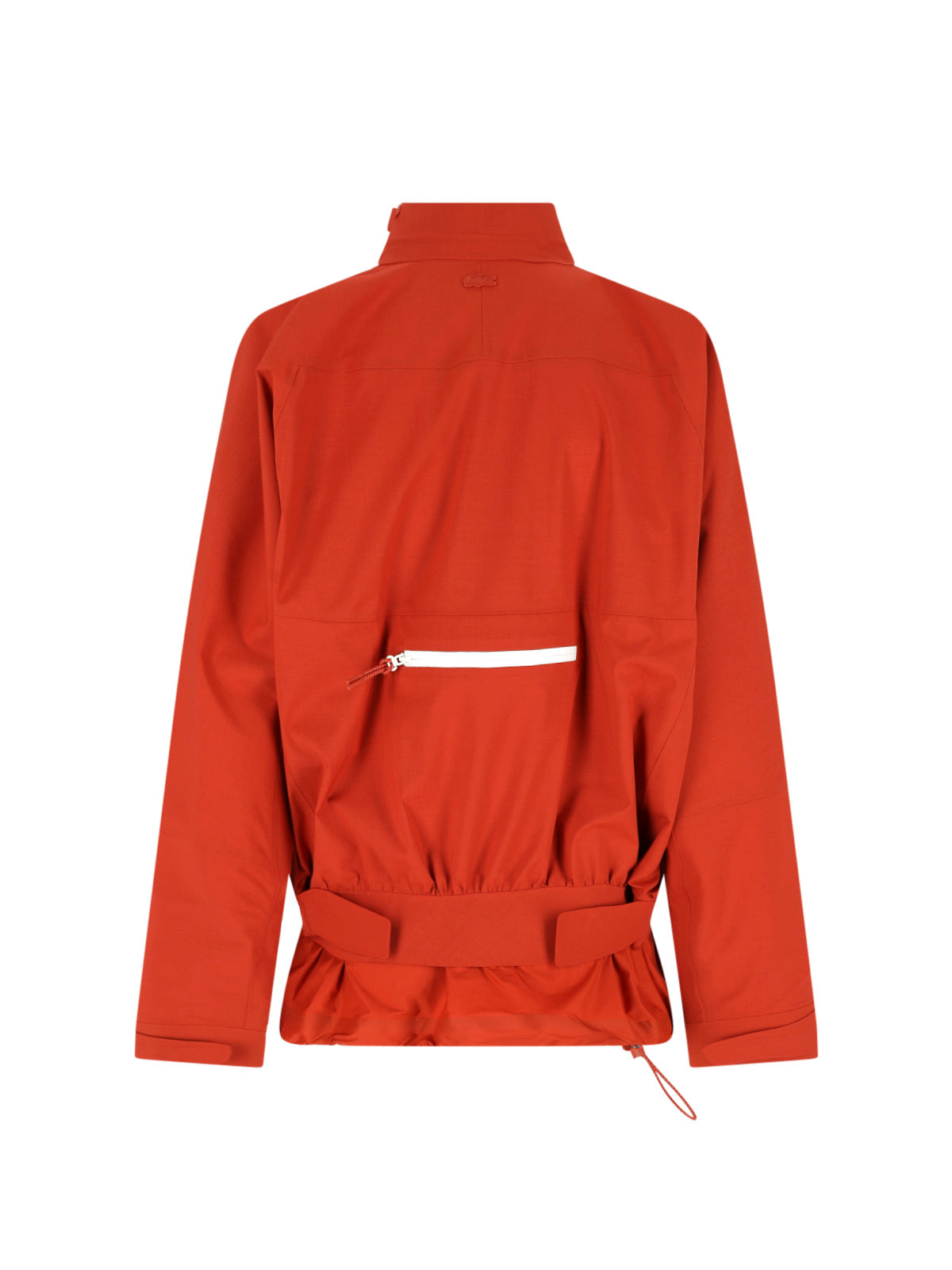 Orange Technical Taffeta Popover Logo Jacket