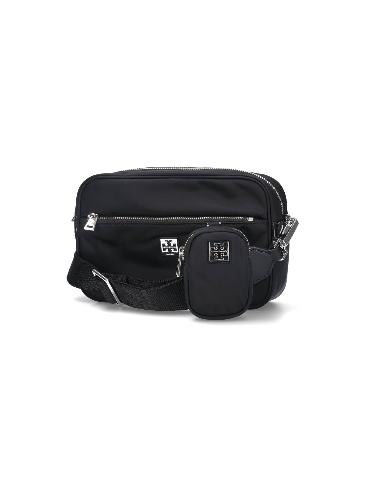 "Virginia" Shoulder Bag, In Black Fabric