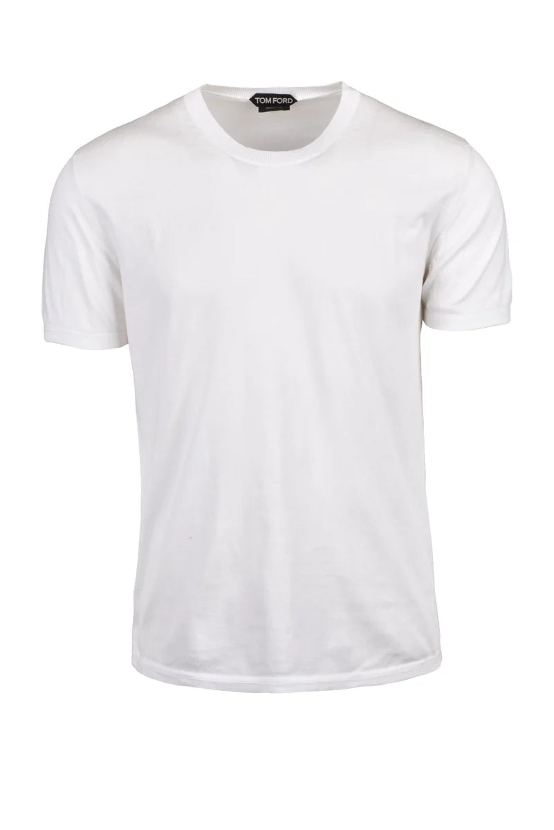 Cotton Crewneck Top - White