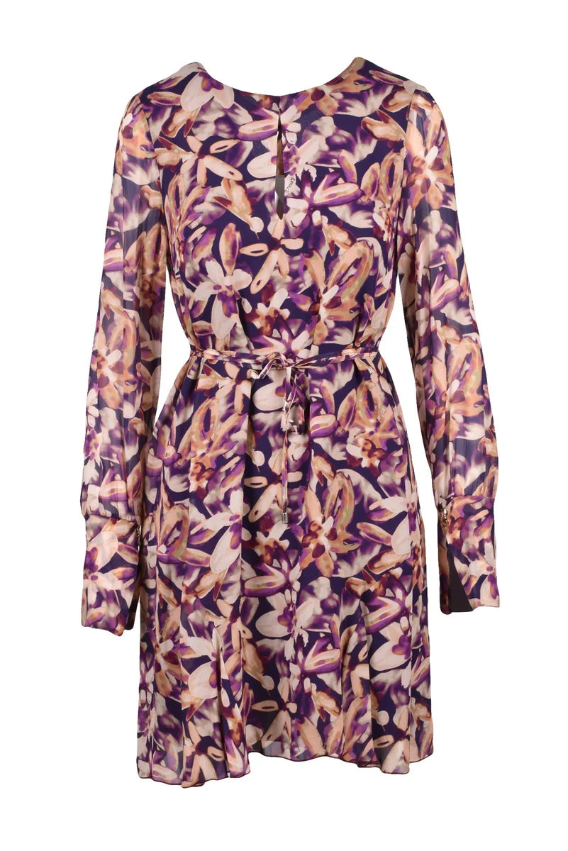 Flared Dress - Purple/Pink
