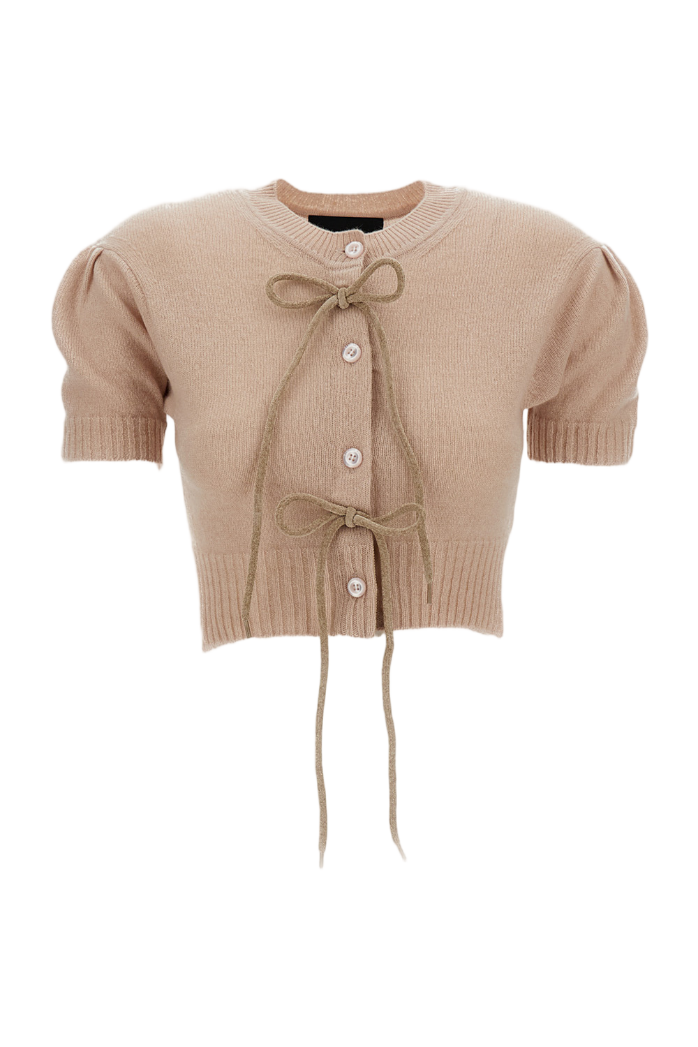 Pink Cropped Cashmere Cardigan