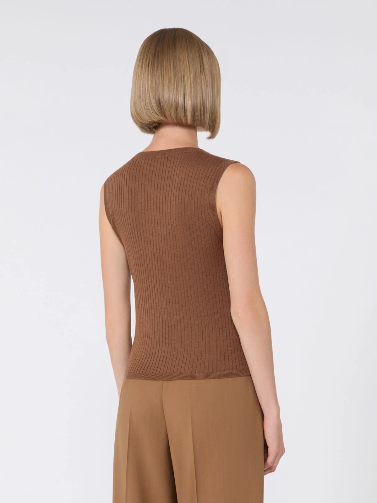 Timeless Beige Ribbed Knit Tank Top