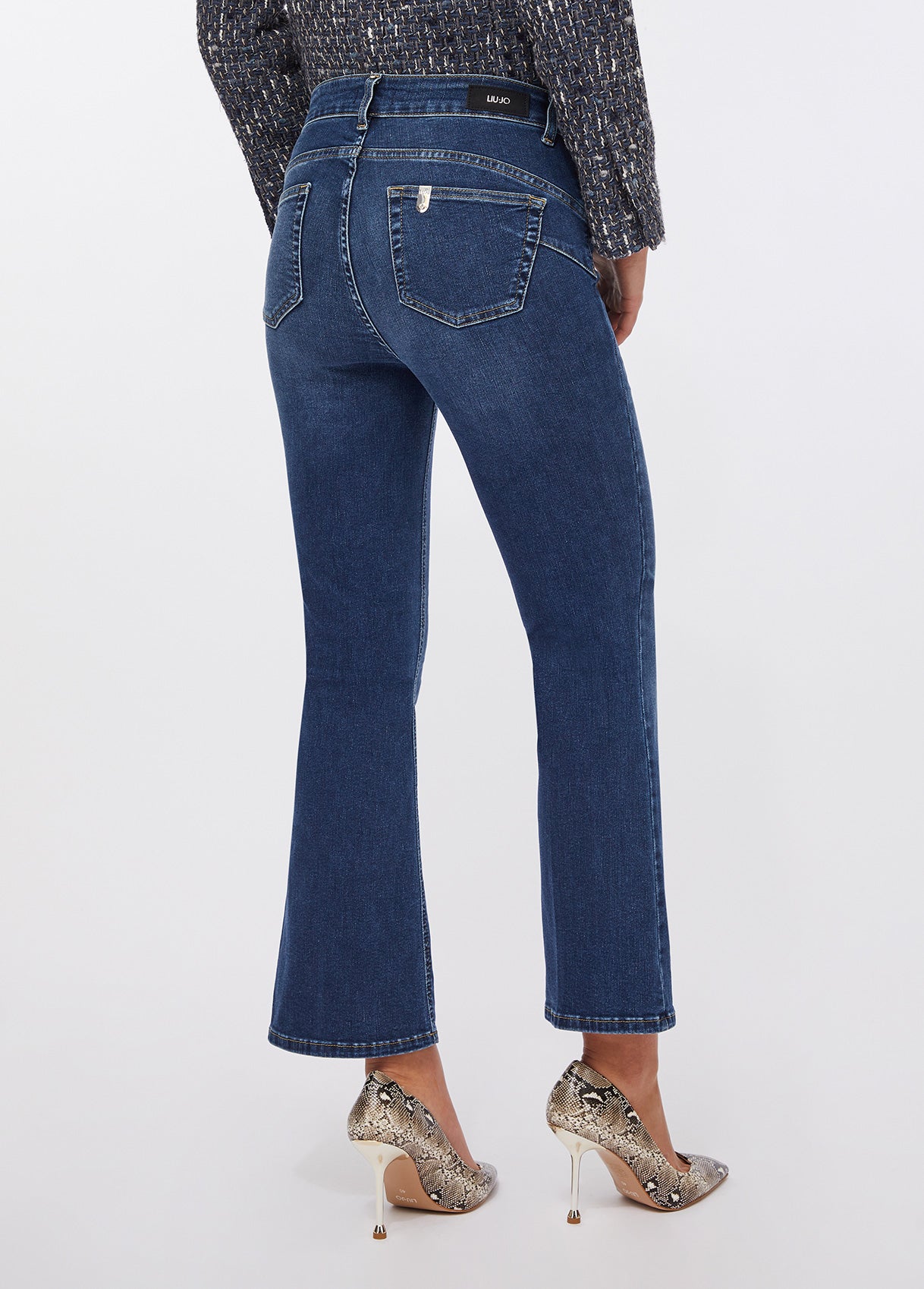 Flared Jeans With Jewel Buttons