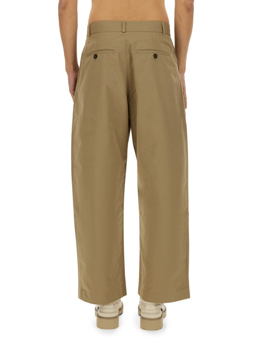 High-Waisted Slim Curved Pants