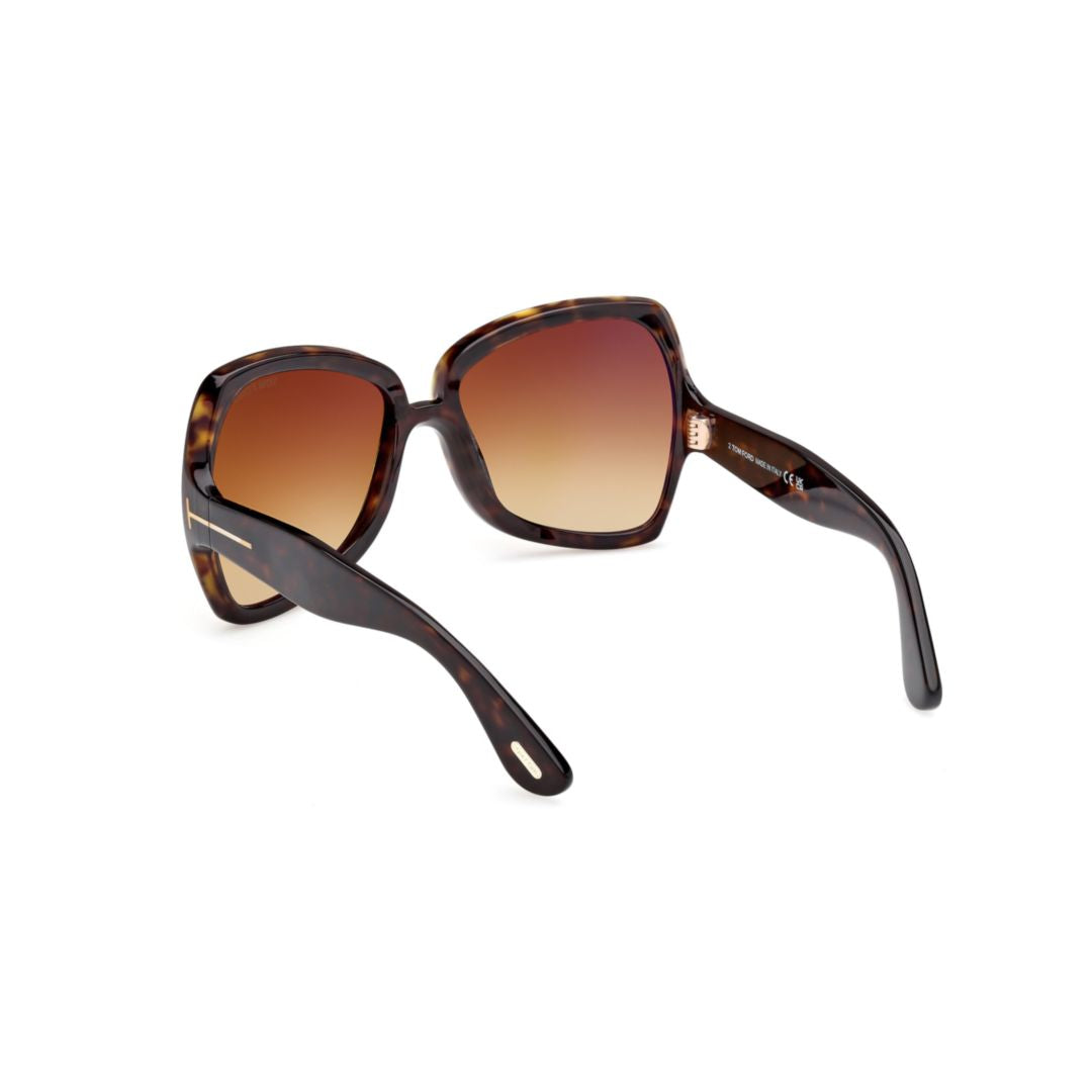 Ft1222 Oversized Square Tortoiseshell Sunglasses