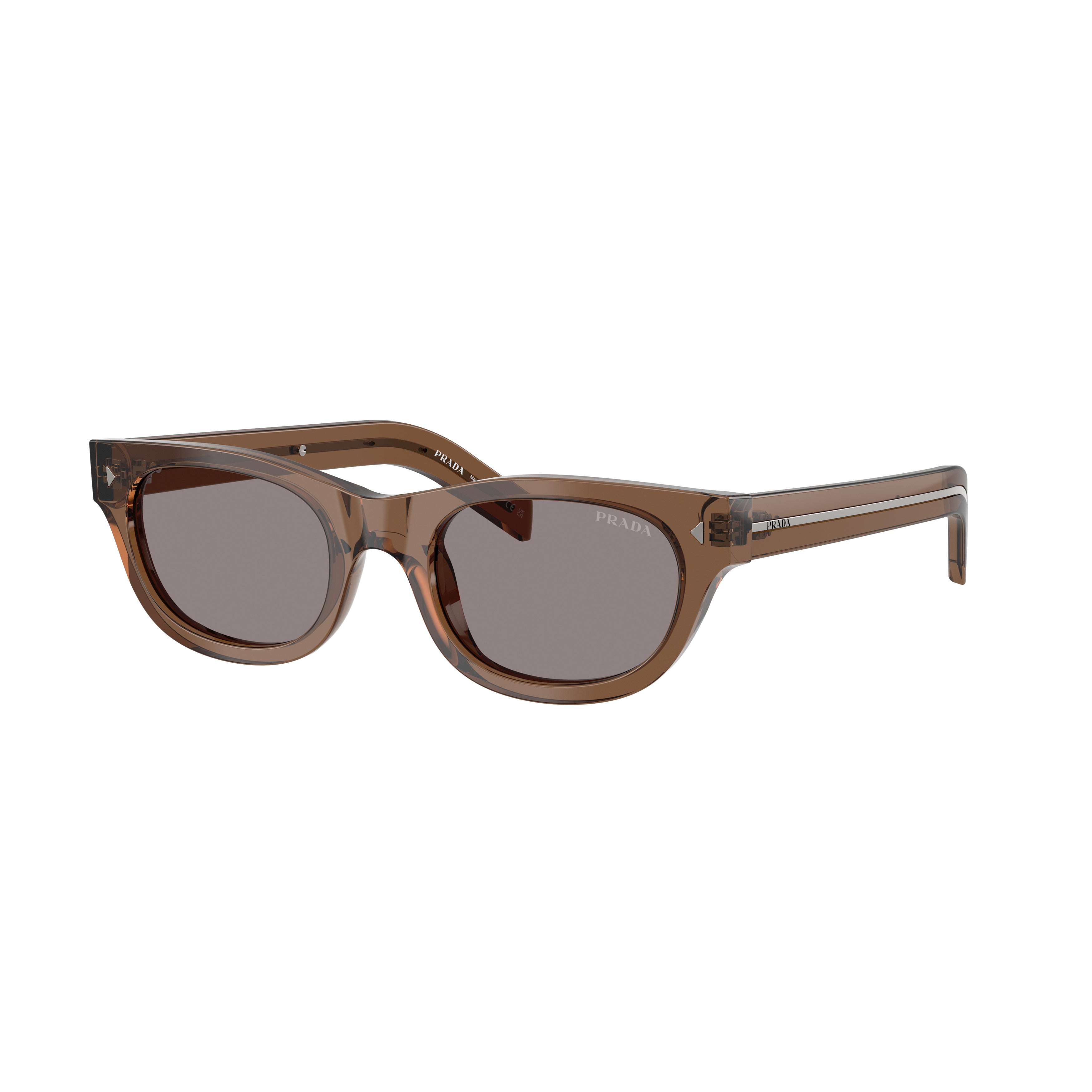 0pr C09s Translucent Brown Acetate Rectangular Sunglasses