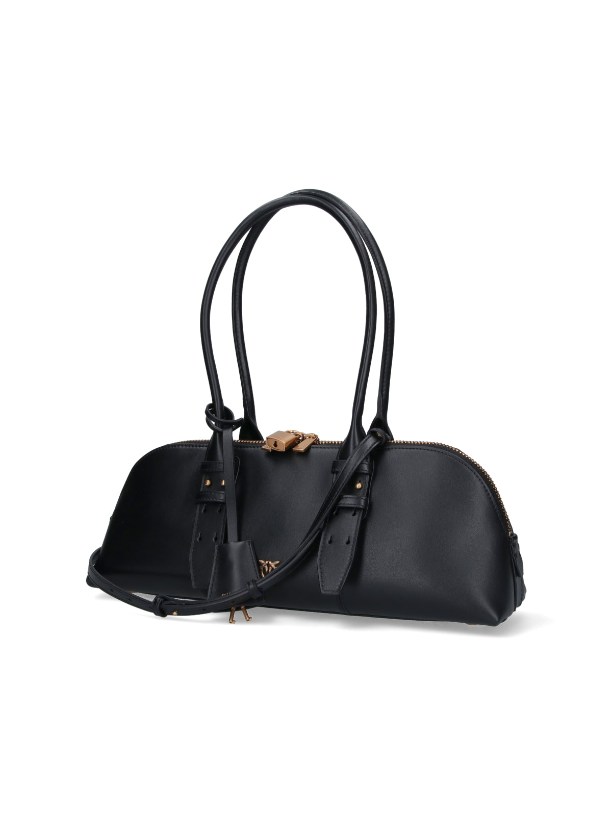 Structured Black Handbag With Versatile Carrying Options