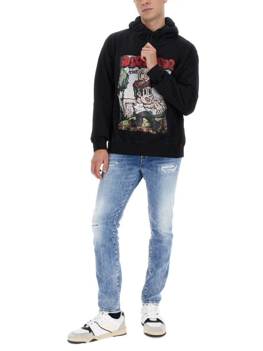 Relaxed Fit Black Sweatshirt
