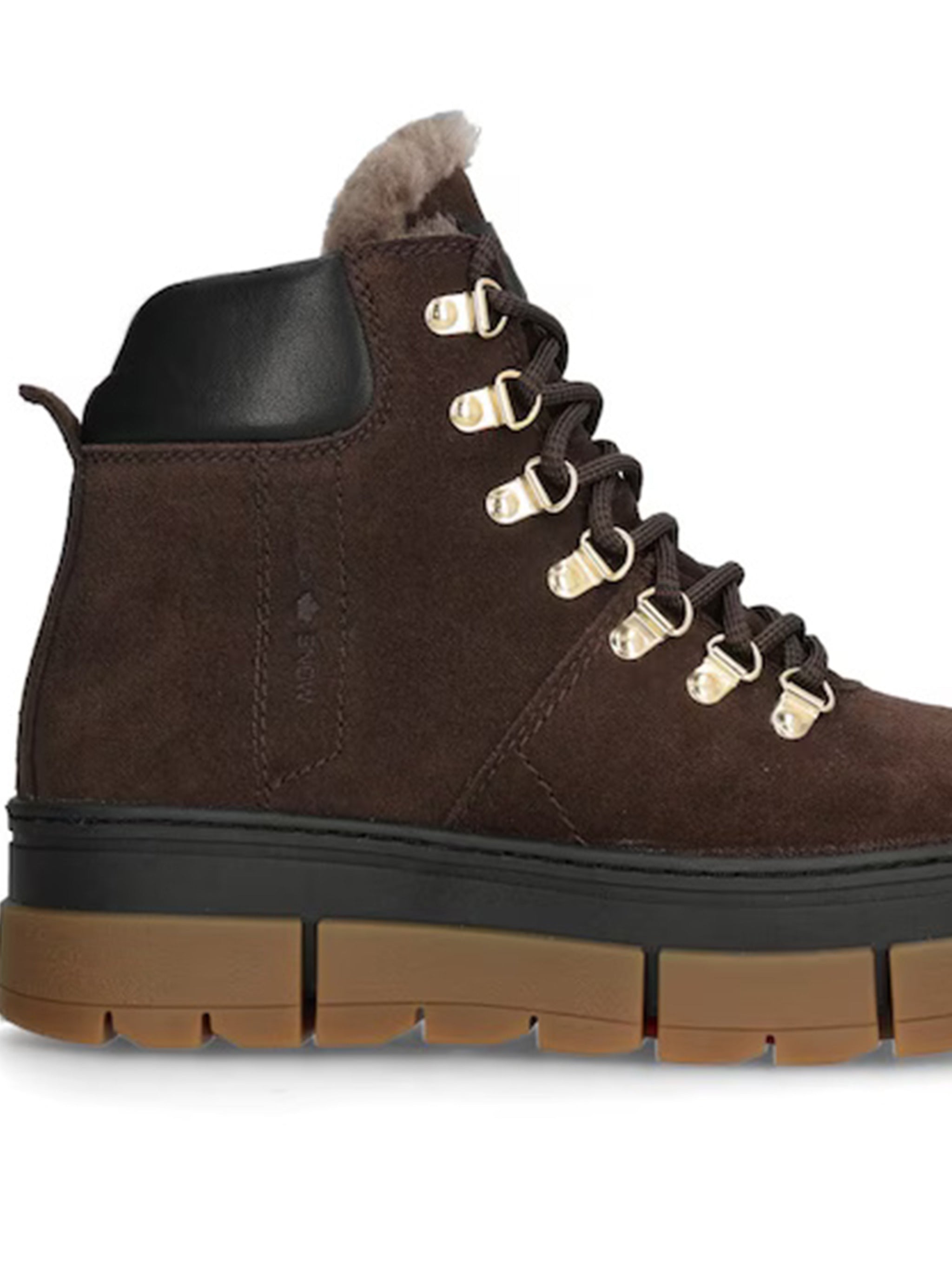 Mount Fiona Suede Shearling Lace Boots