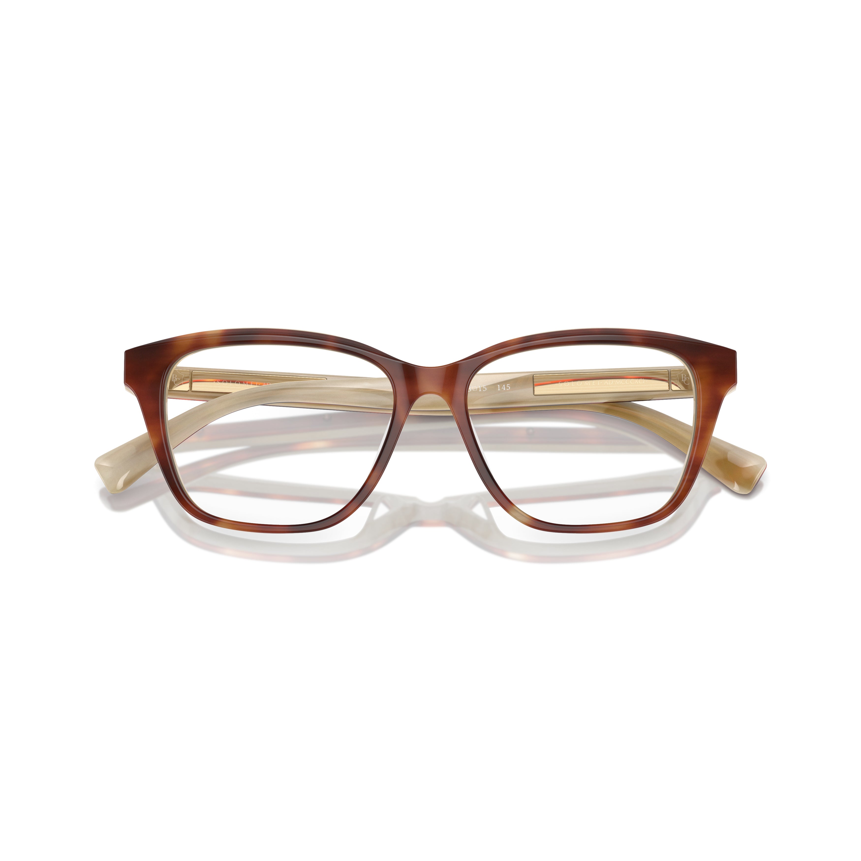 0bc3004 Translucent Beige Cat-Eye Sunglasses with Tortoiseshell Arms