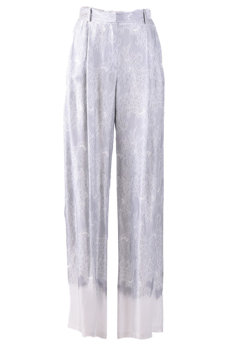 Wide-Leg Trousers With Intricate Lace Detailing And Comfortable Fit