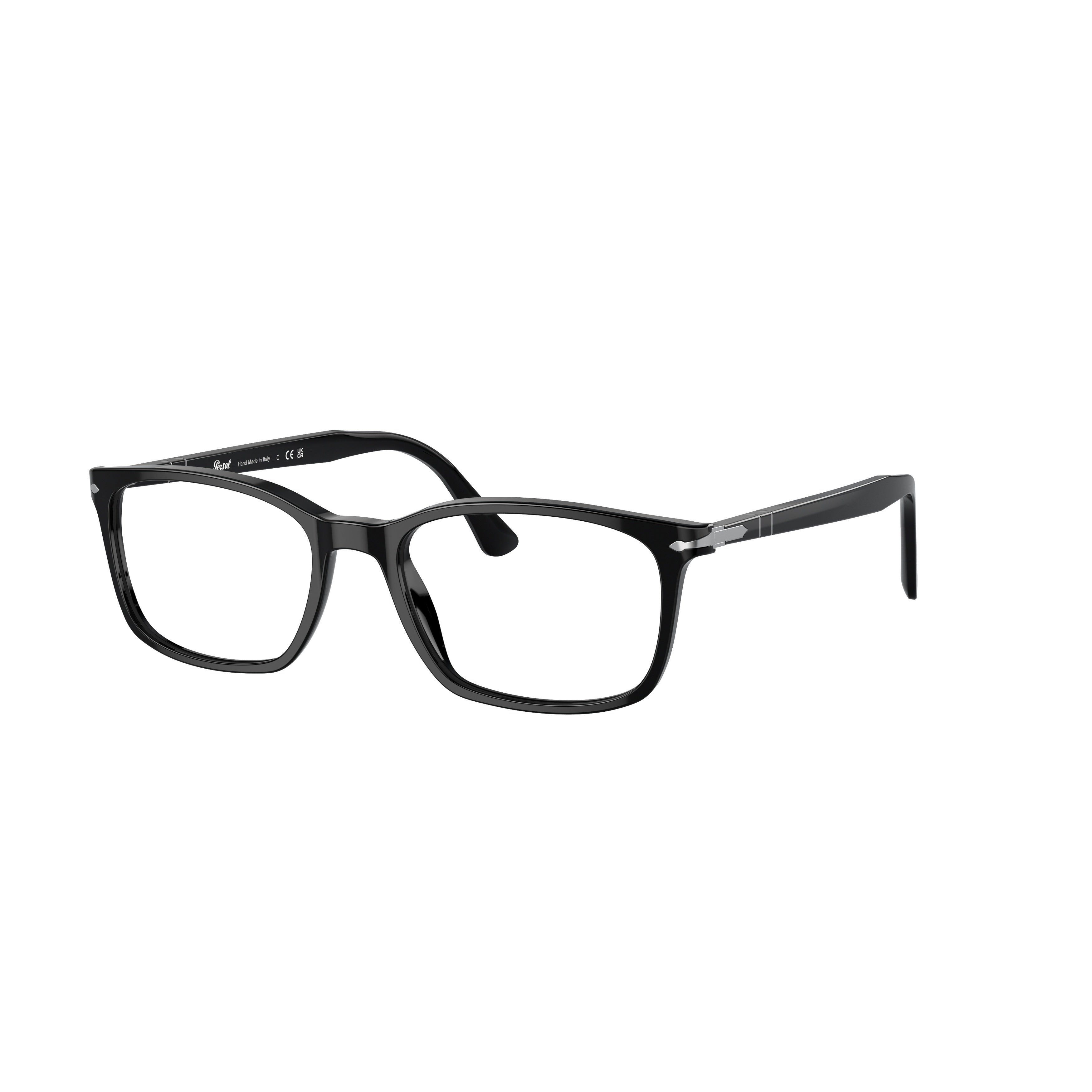 0po3189v Rectangular Acetate Eyeglasses with Silver Accents