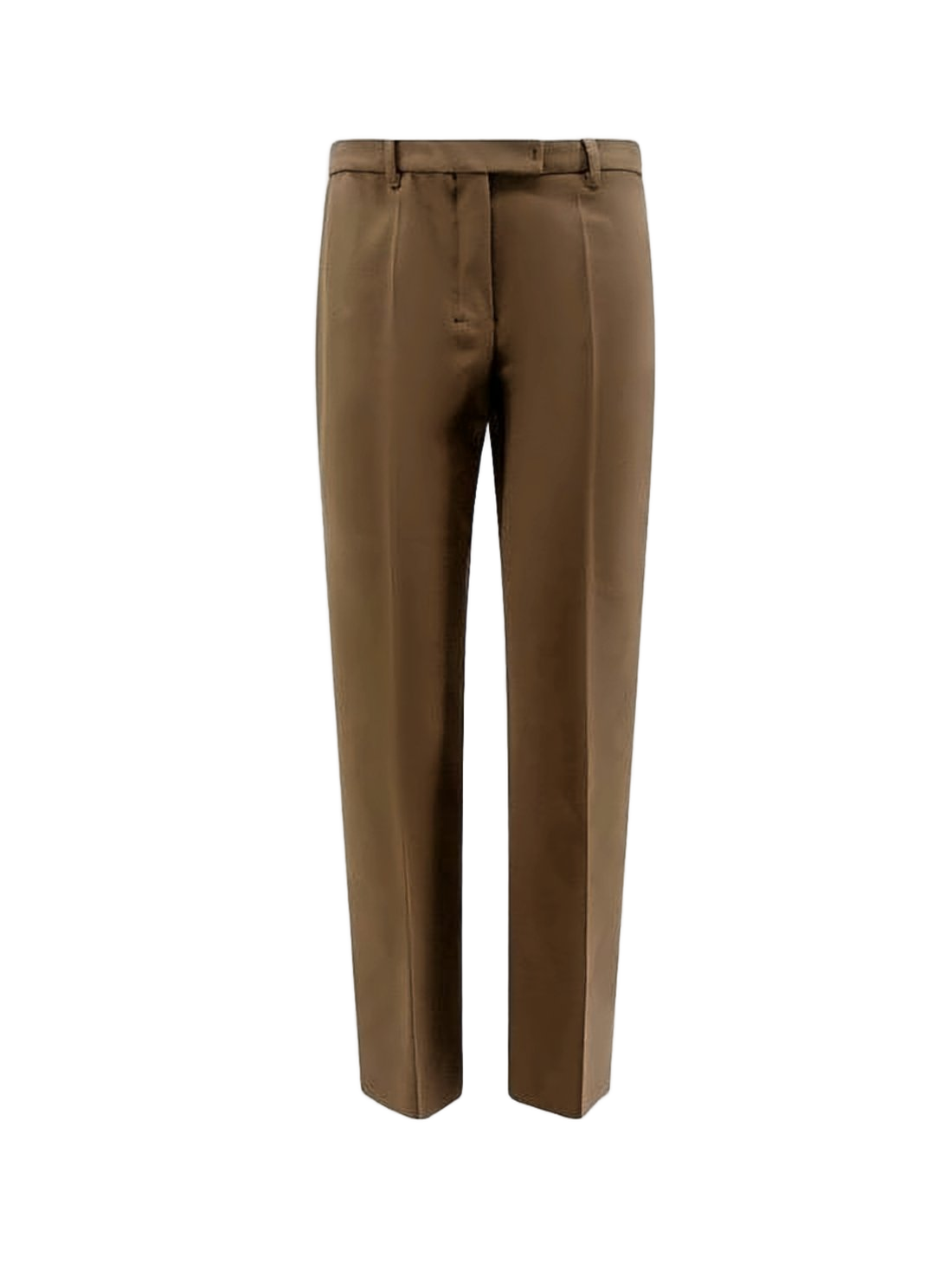 Straight-Leg Tailored Pants with Mid-Rise Waist
