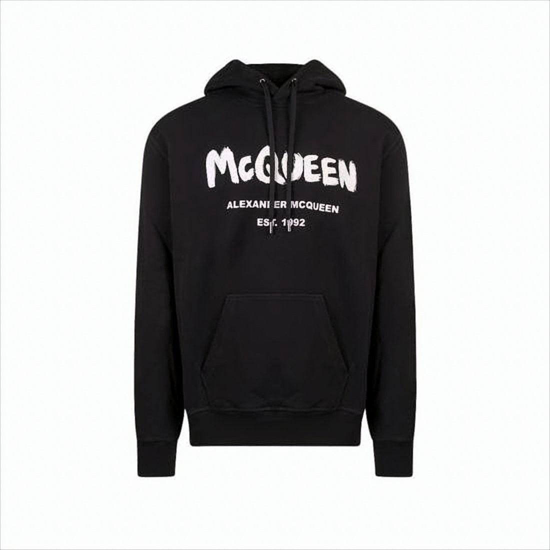 Classic Black Hoodie with Bold Graphics