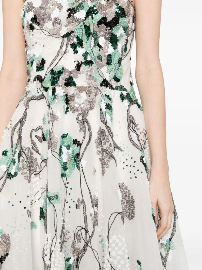 Tulle Midi, Beaded Dress