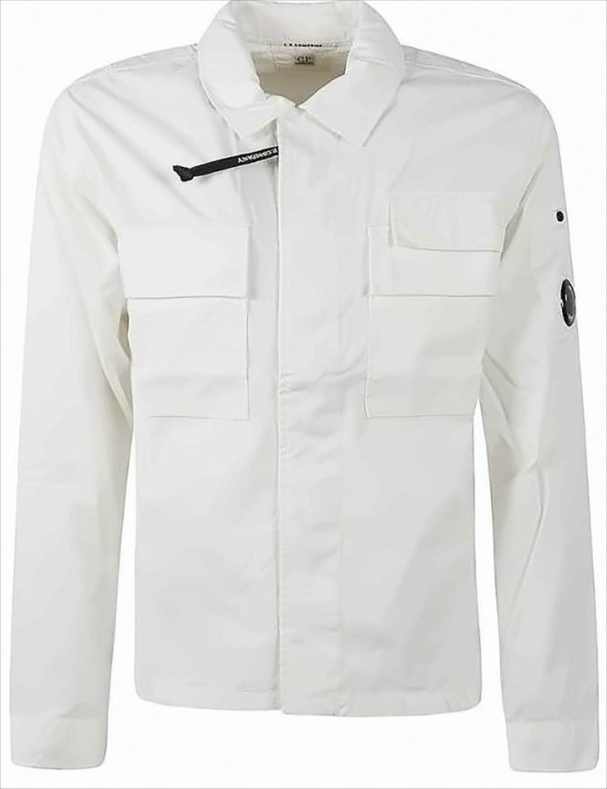 Long-Sleeve White Shirt with Classic Collar