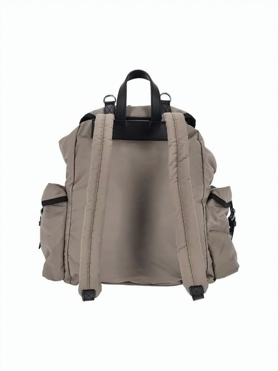 Functional Black Canvas Backpack with Flap Top